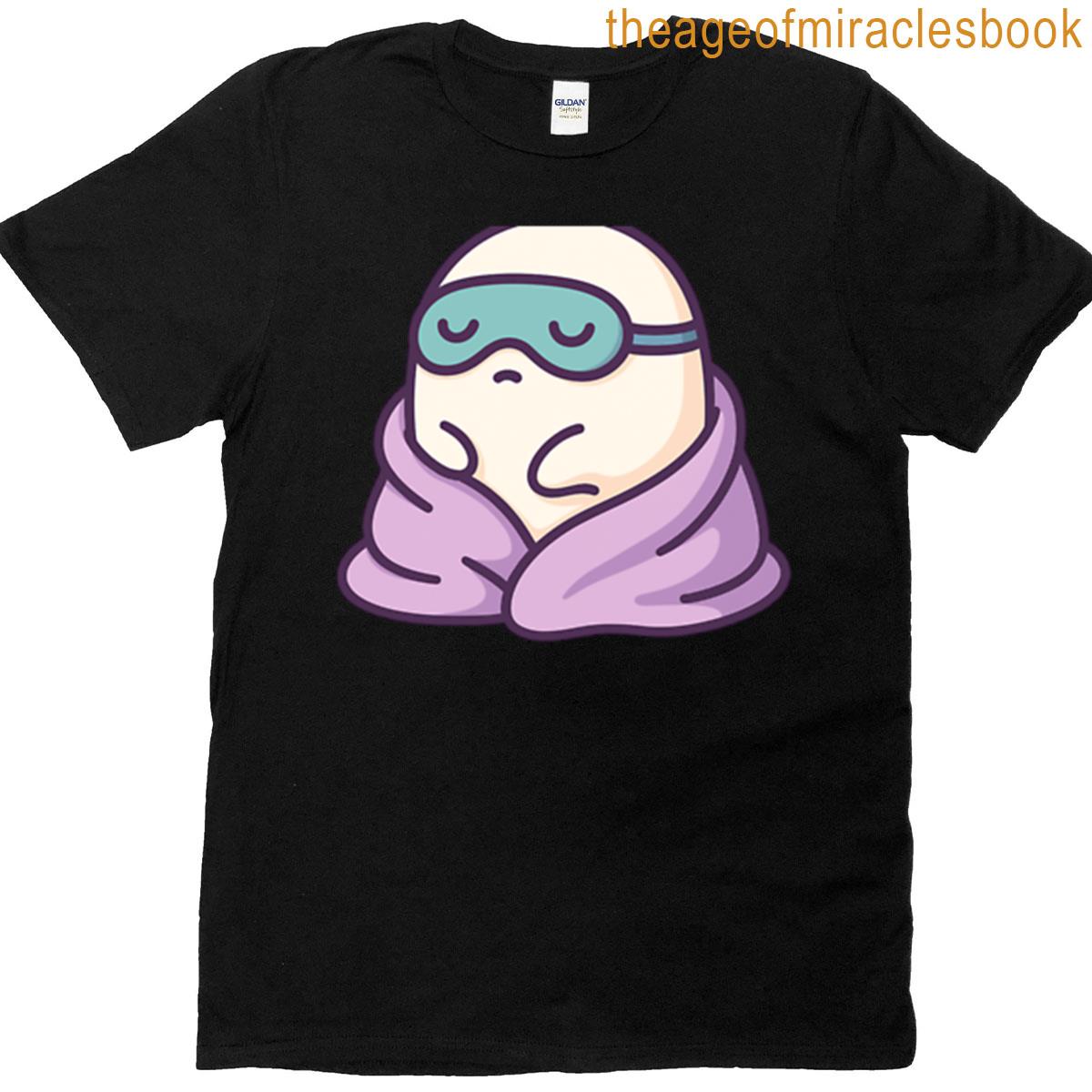Cozy Kawaii Ghost – Cute Blanket Ghost Design T-shirt