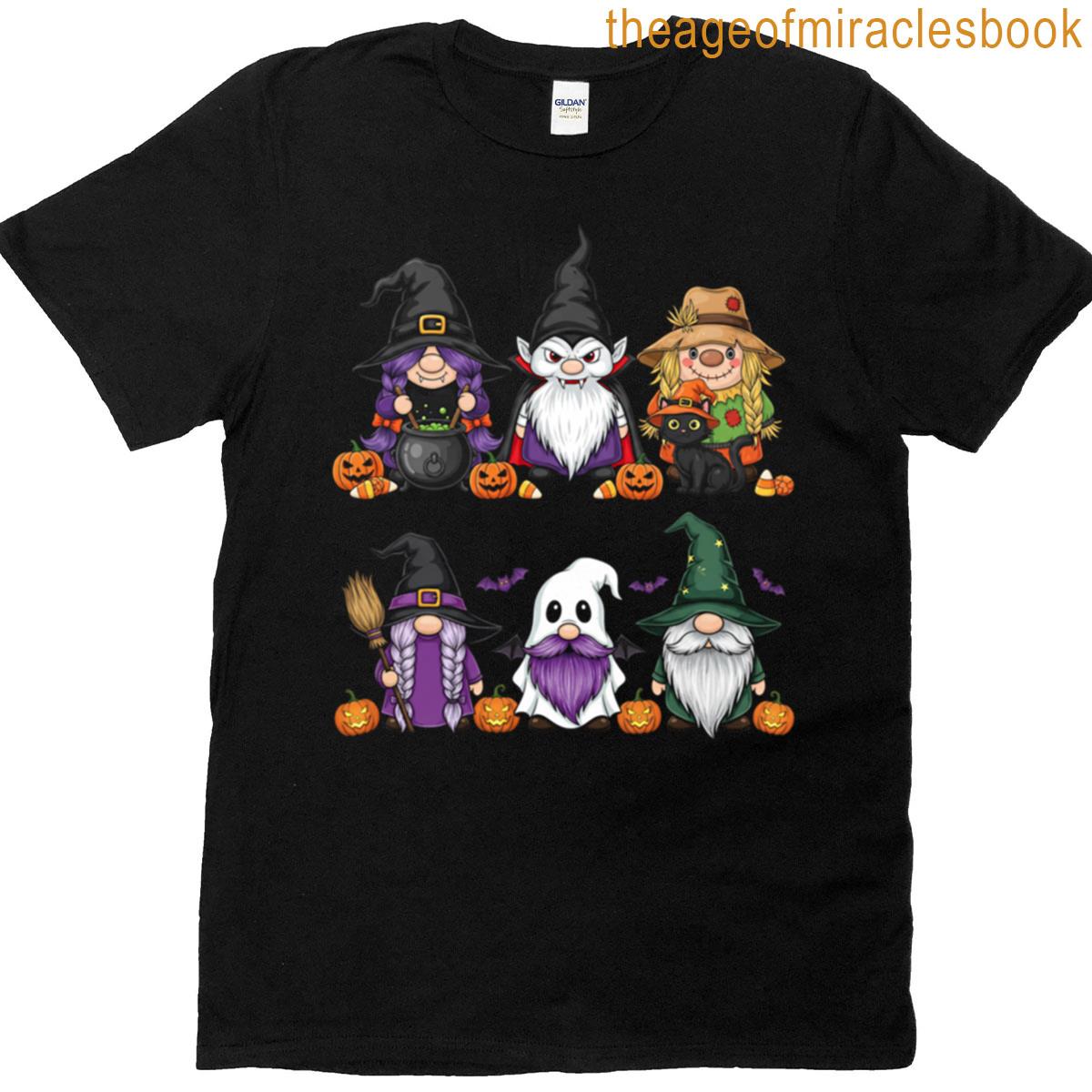 Cute Halloween Gnomes Spooky Squad T-shirt