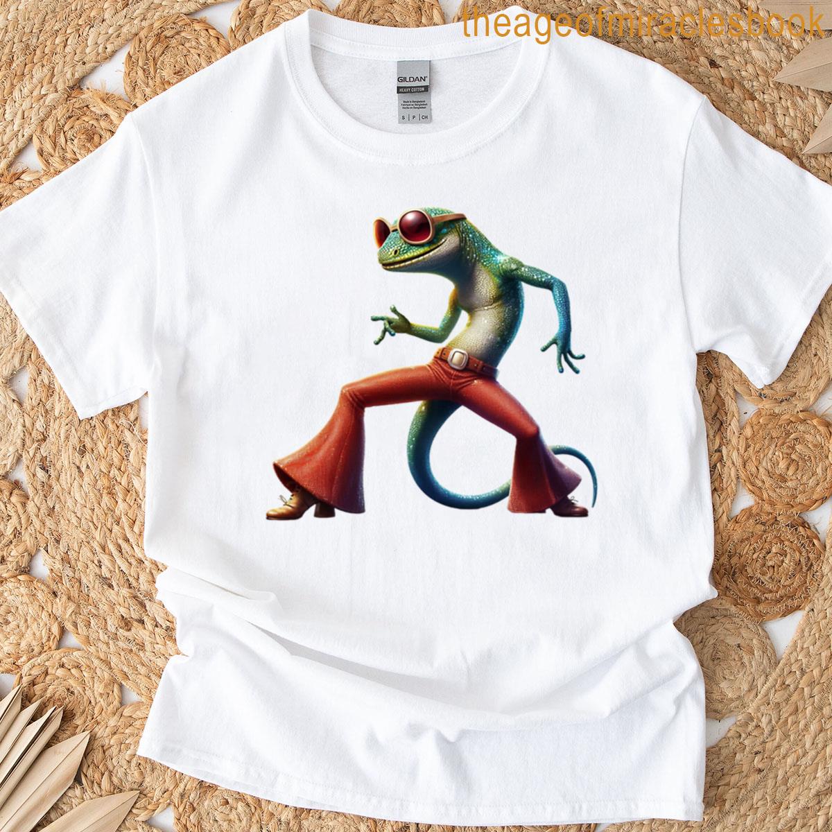 Disco Lizard Funky Dancing Reptile Vibes Oversized T-shirt
