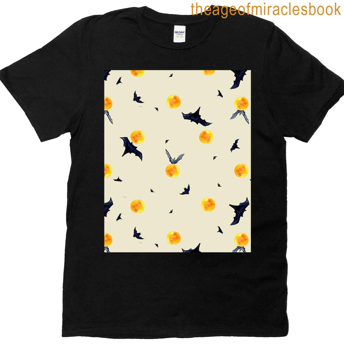 Full Moon Bat Graphic T-shirt