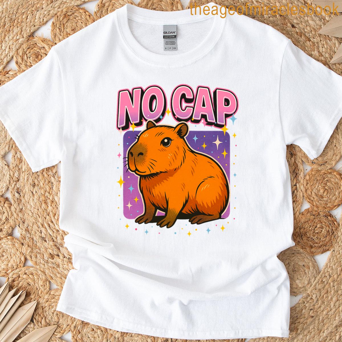Funny No Cap Cute Capybara Meme T-shirt