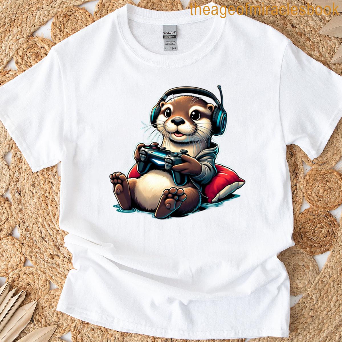 Gaming Otter Cozy Player Mode Engaged T-shirt