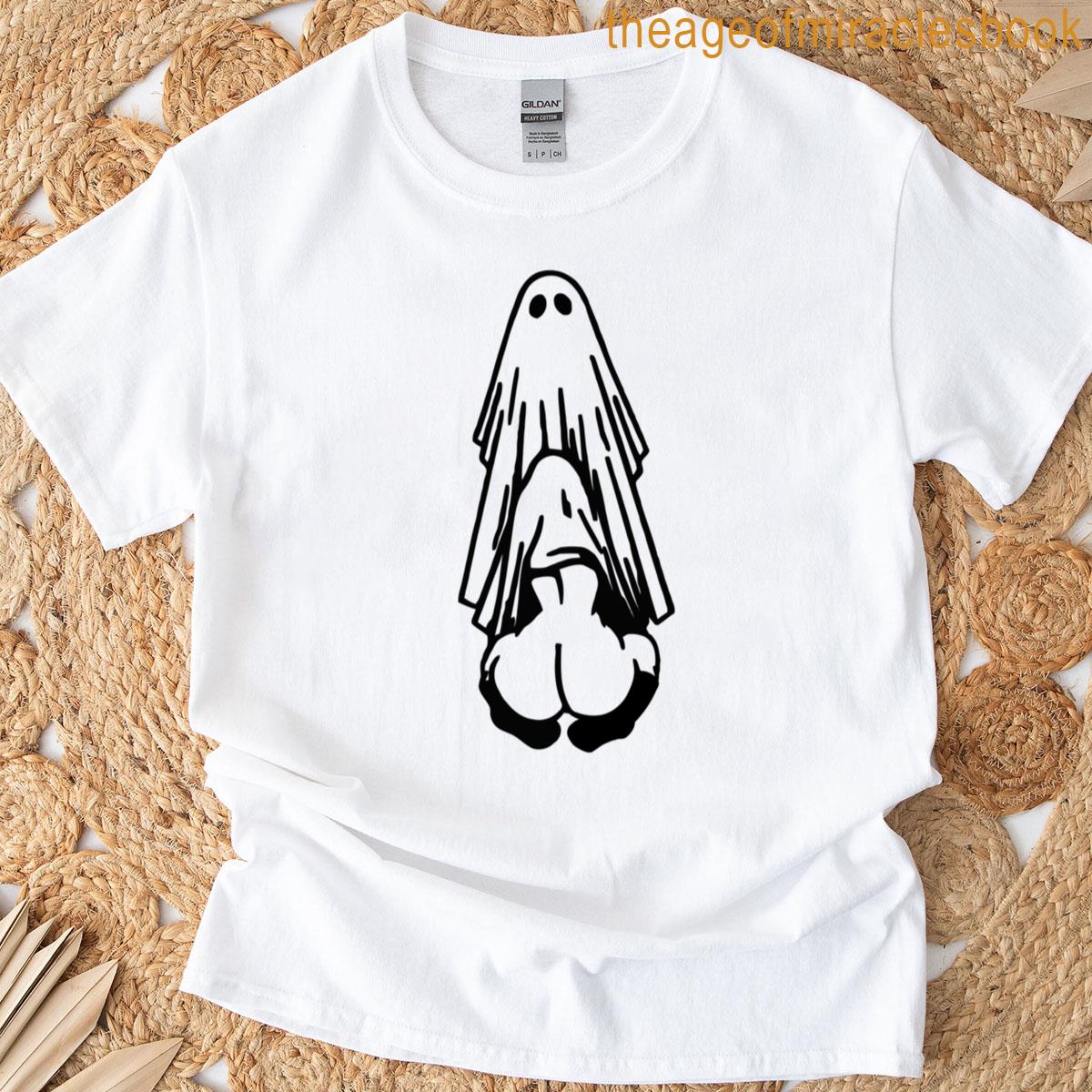 Ghost Getting Head Funny Spooky Halloween Skeleton Oversized T-shirt