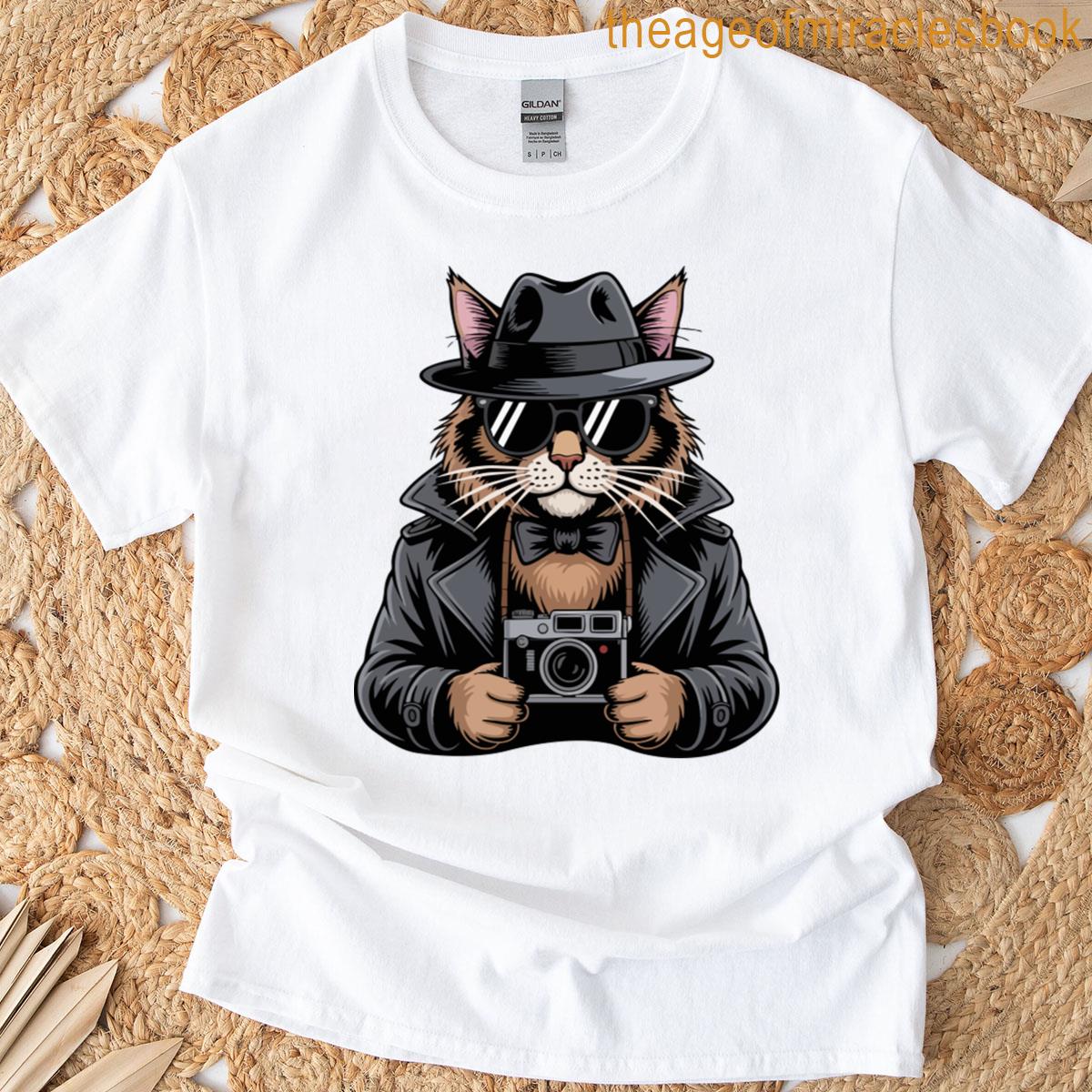 Spy Cat Watching You T-shirt