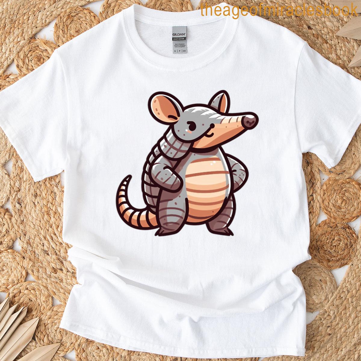 Confident Cartoon Armadillo In Vector Style T-shirt