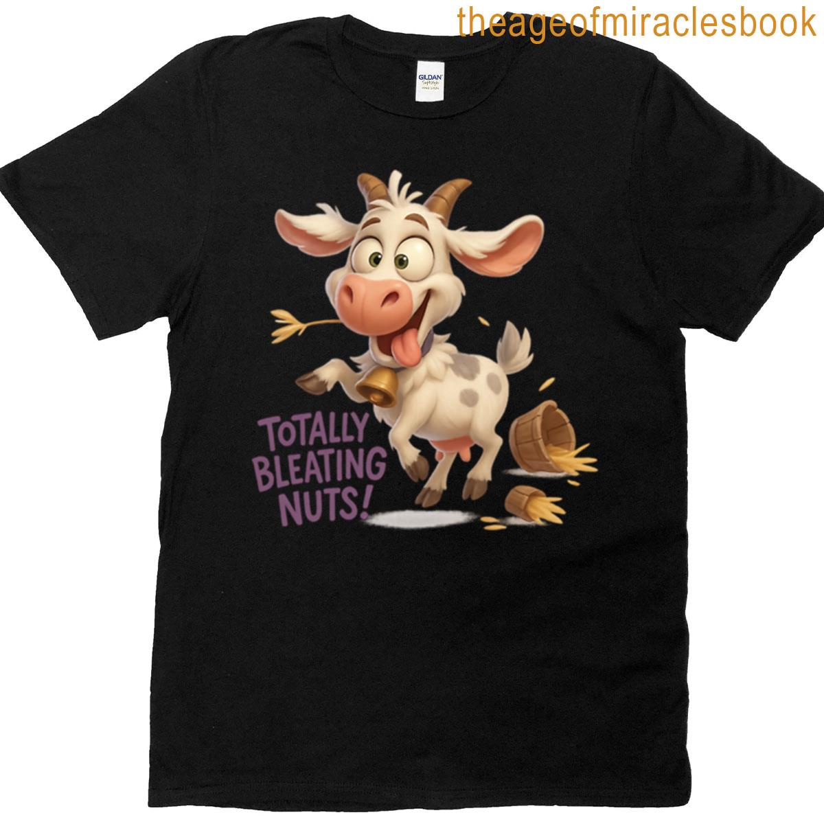 Crazy Goat Cartoon Totally Bleating Nuts Oversized T-shirt