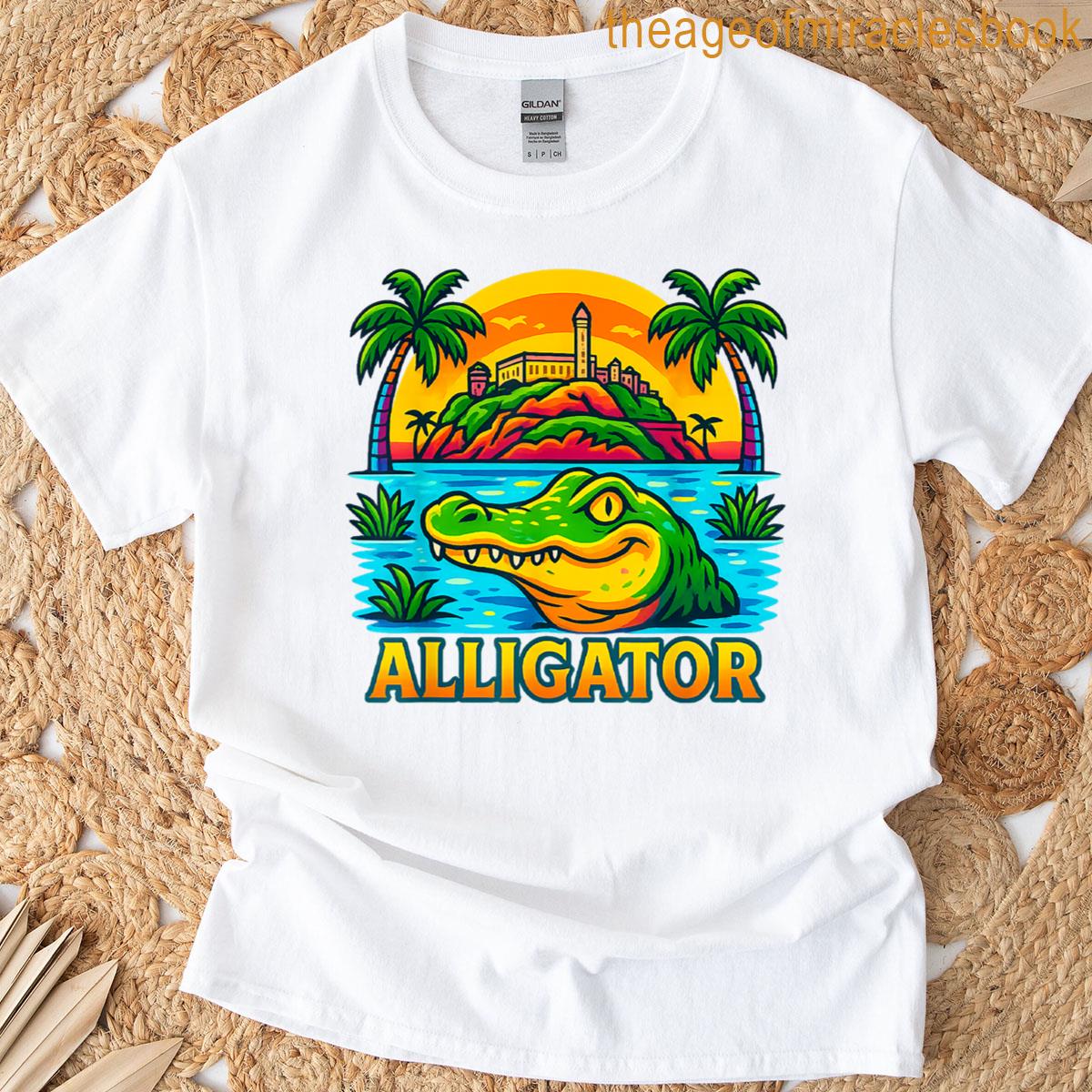 Funny Make Alligator Great Again Retro T-shirt