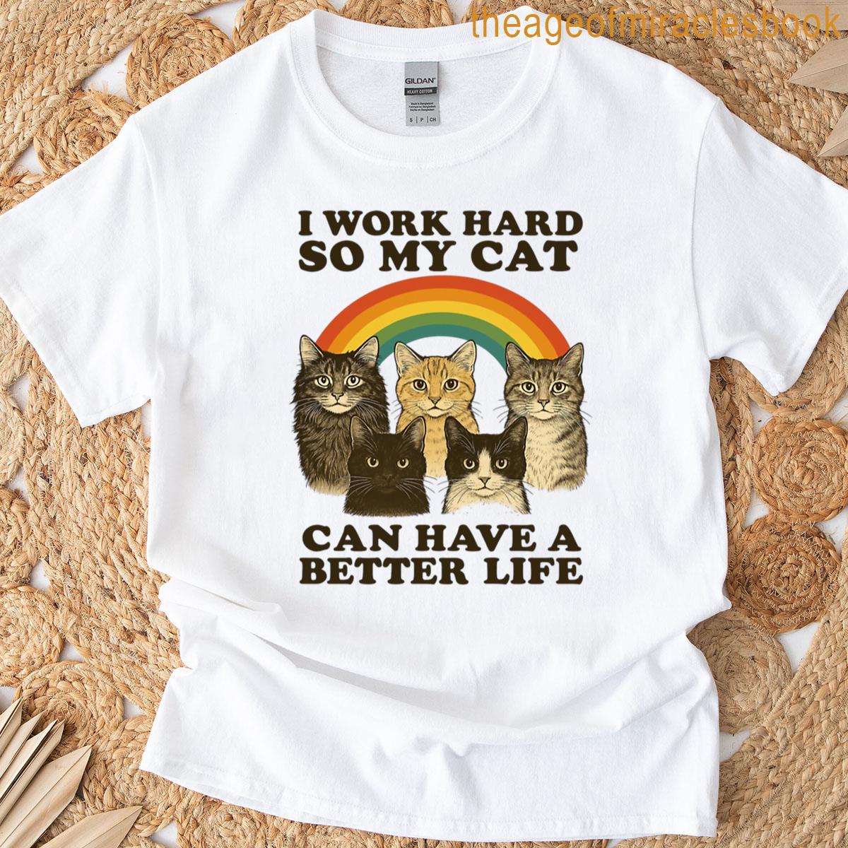 Funny Retro Cat Design T-shirt