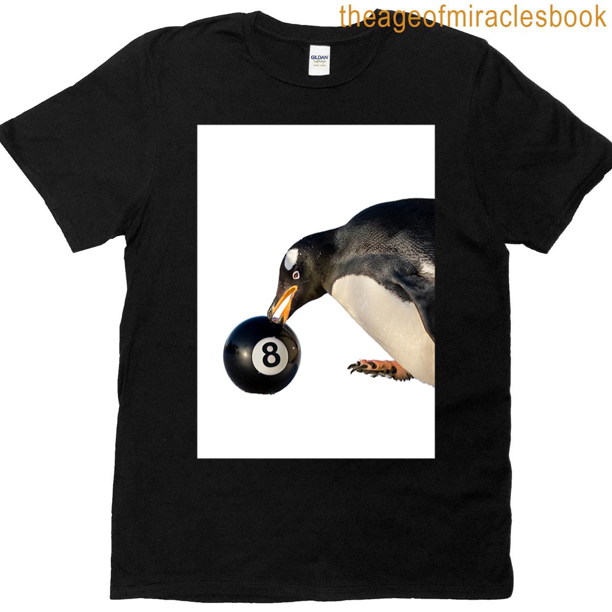 Penguin Picking Up An 8 Ball T-shirt