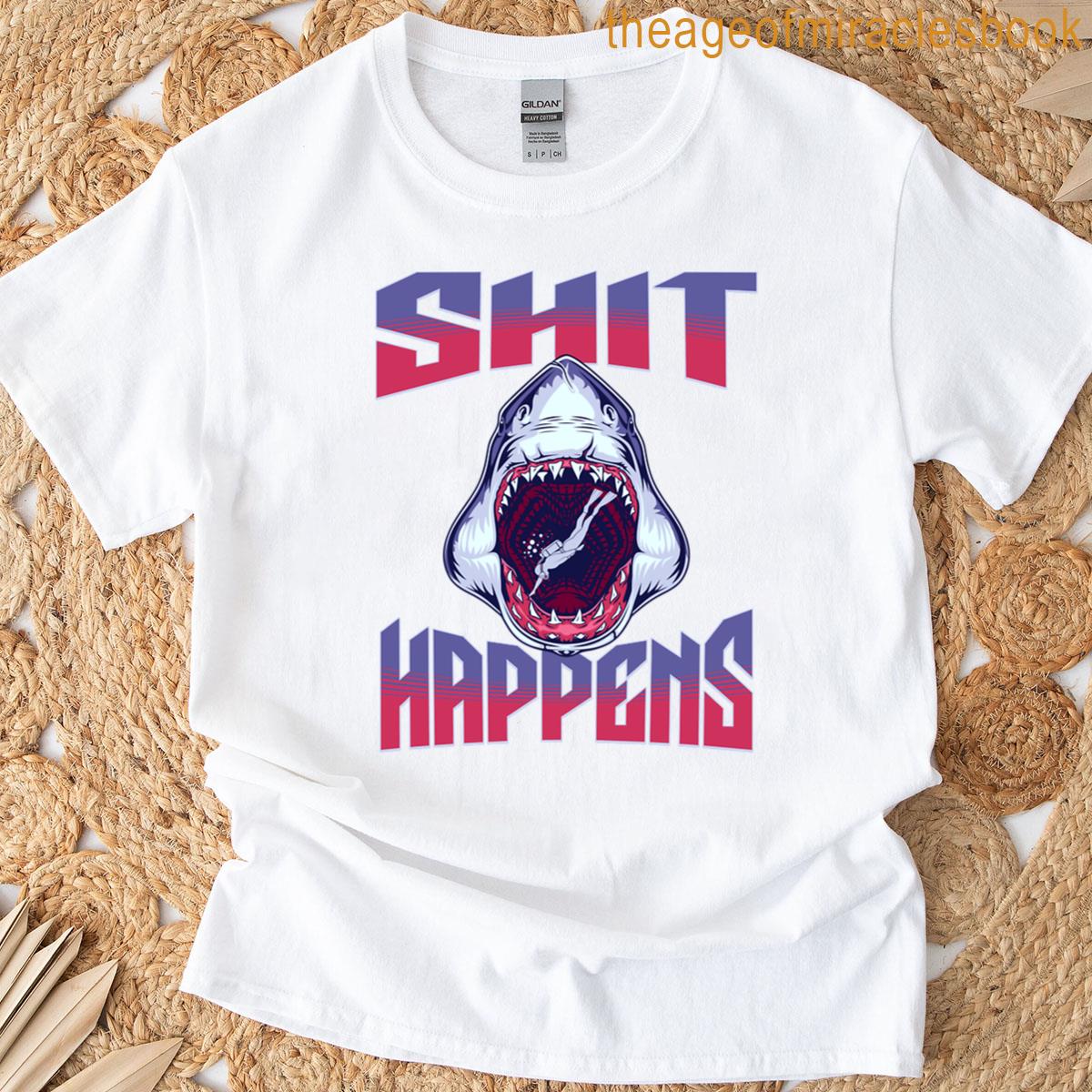 Shit Happens – Shark And Diver T-shirt