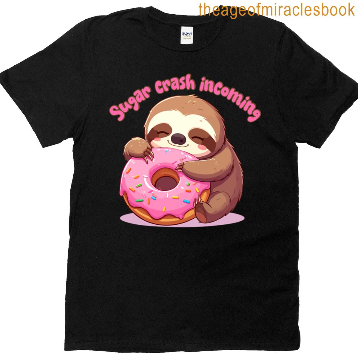 Sloth Hugging Giant Donut T-shirt