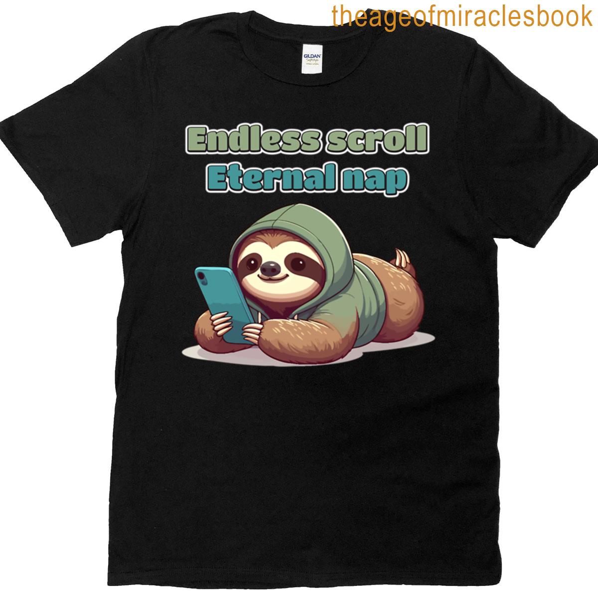 Sloth Scrolling Phone T-shirt