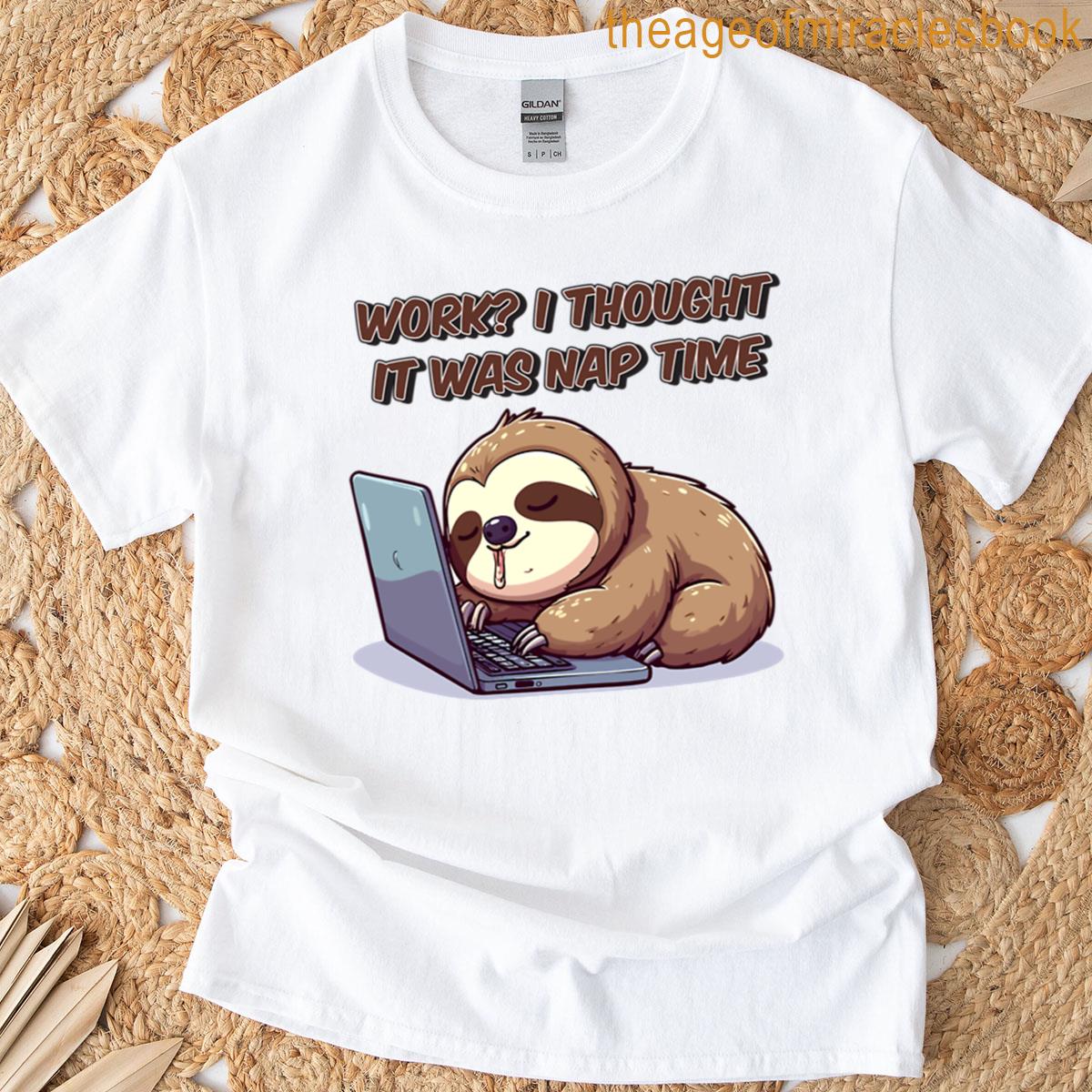 Sloth Sleeping On Laptop T-shirt