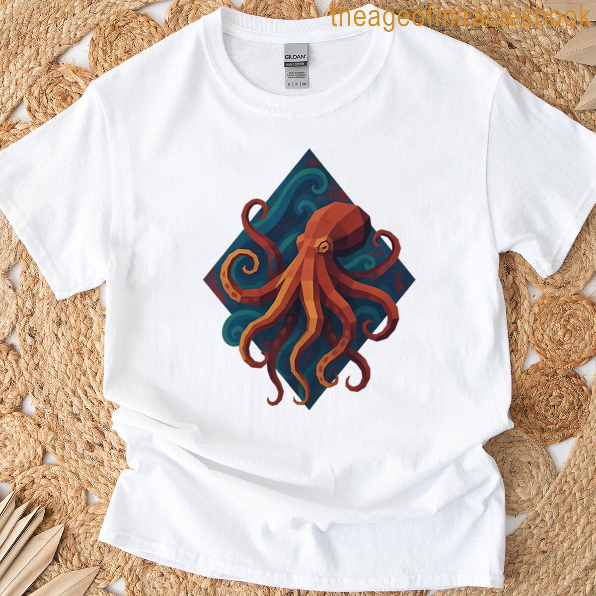 Cool Octopus – Low Polygon Style T-shirt