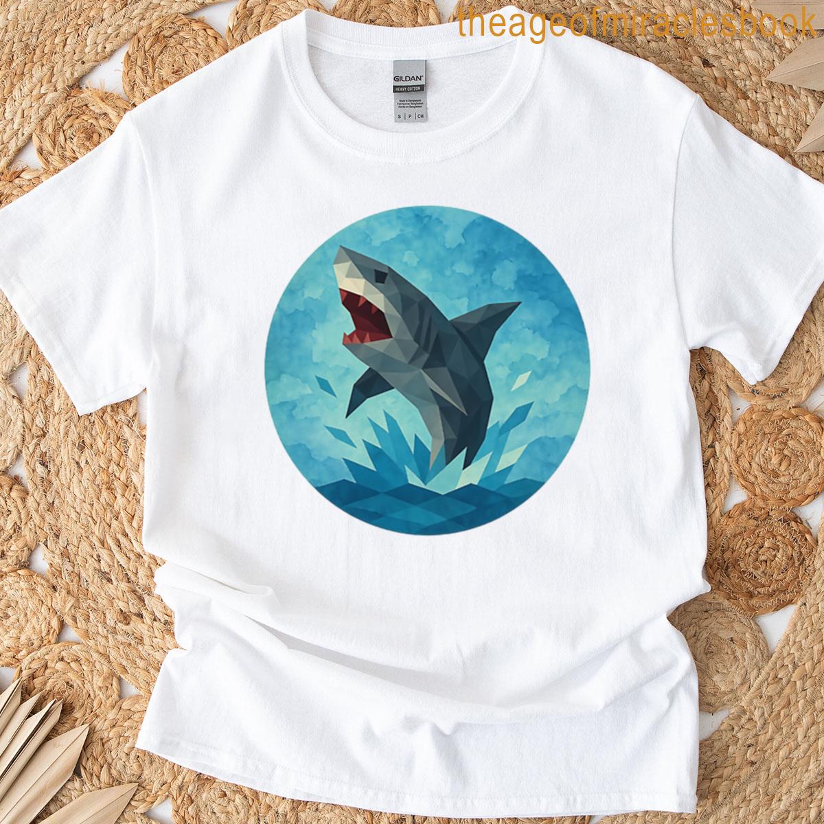 Shark Design – Low Polygon Art T-shirt