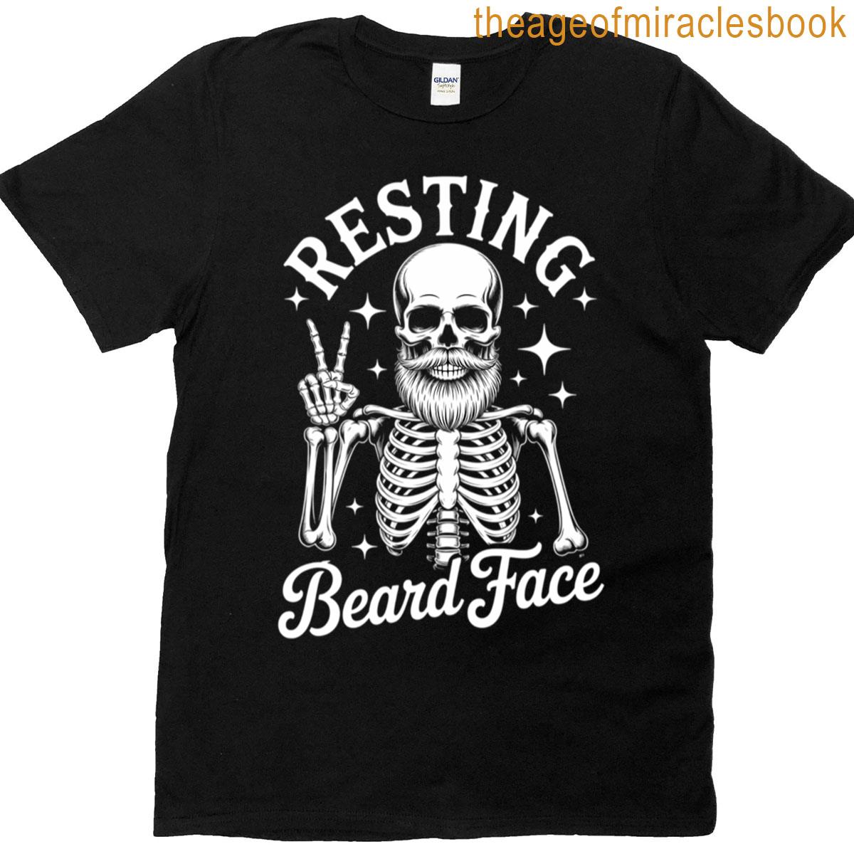 Bearded Lovers Fathers Day Skeleton Funny T-shirt