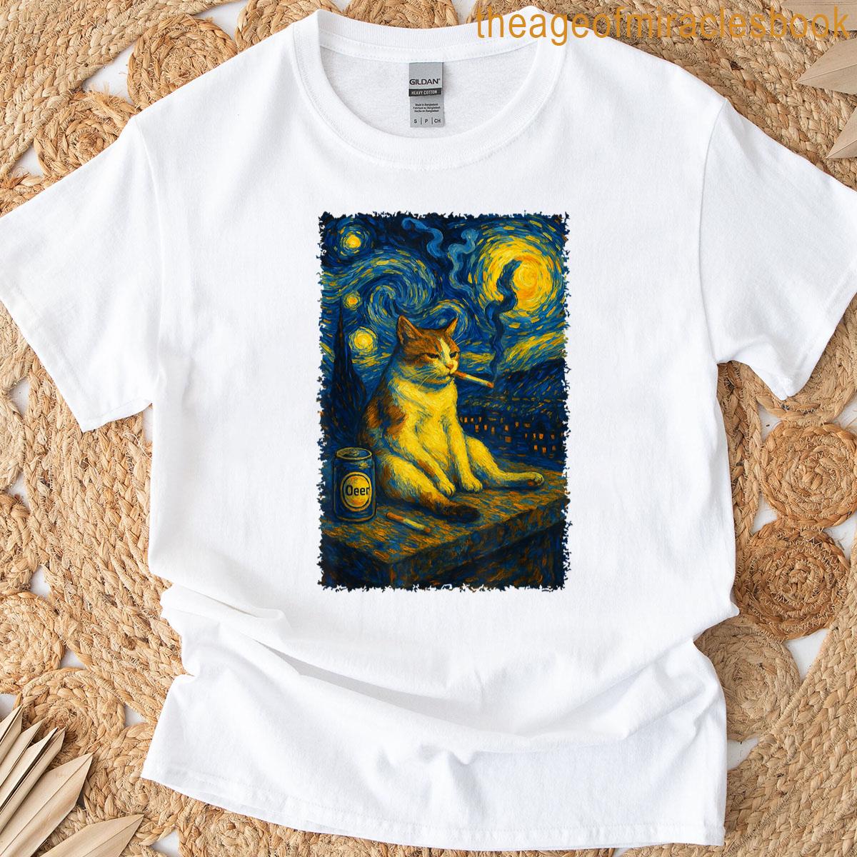 Cigarette Kitten Funny Smoking Cat Funny Meme T-shirt