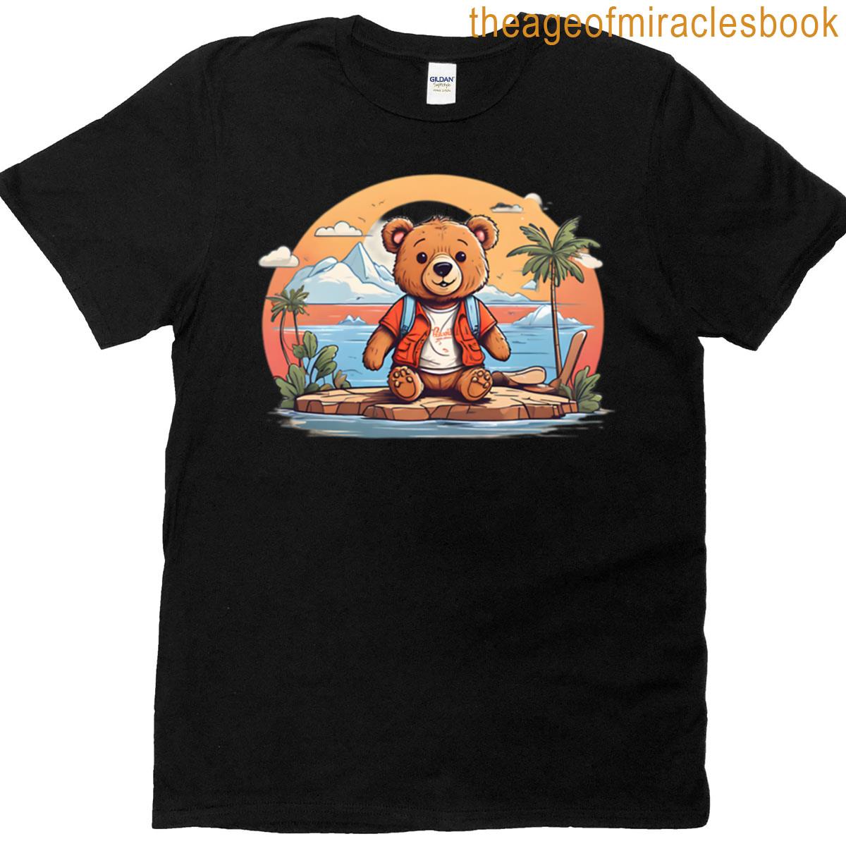 Cute Bear On Vacation Oversized T-shirt
