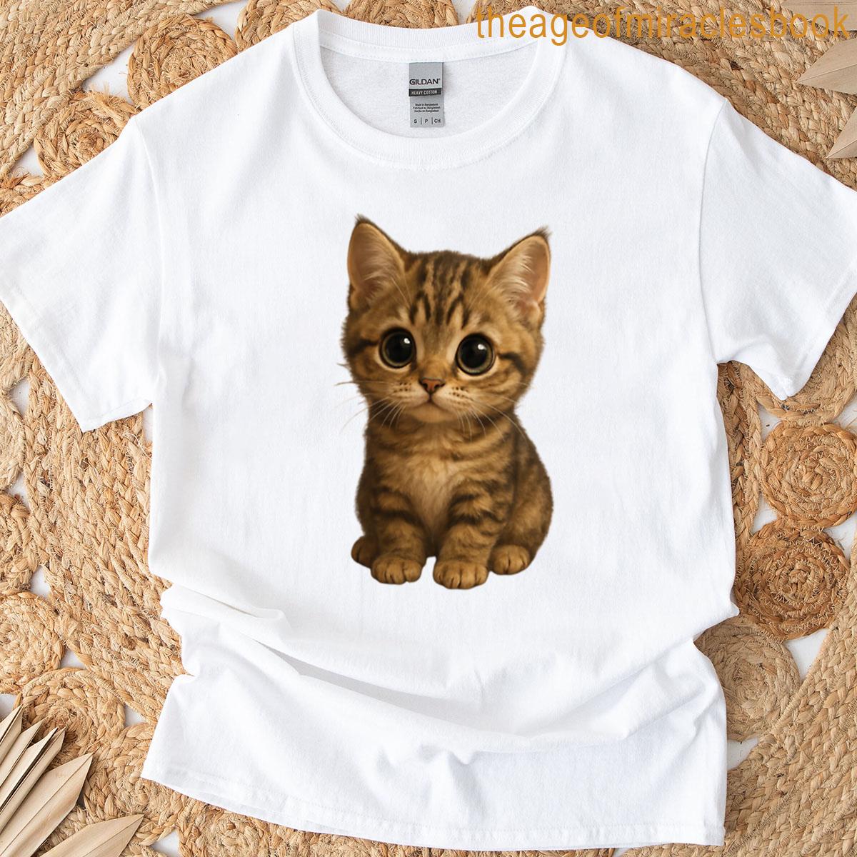 Cute Cat With Big Eyes T-shirt