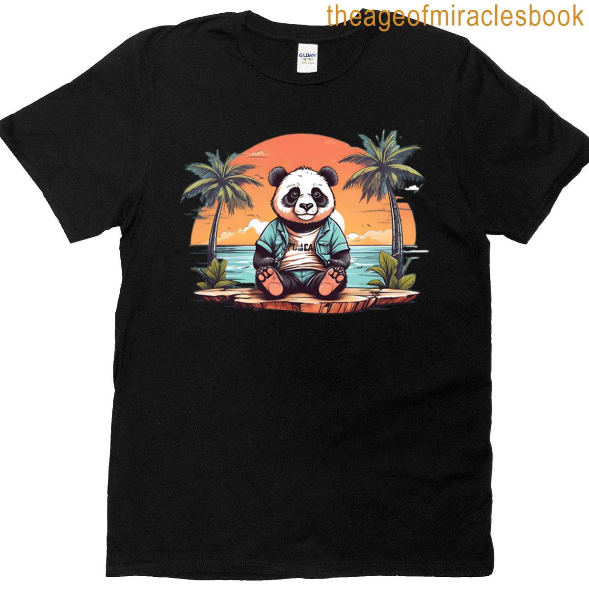 Cute Panda On Vacation T-shirt