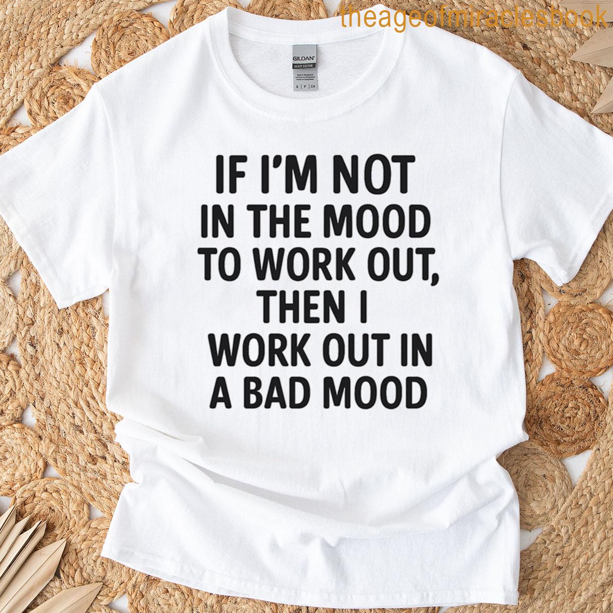 Discipline Over Mood Workout Quote Art T-shirt