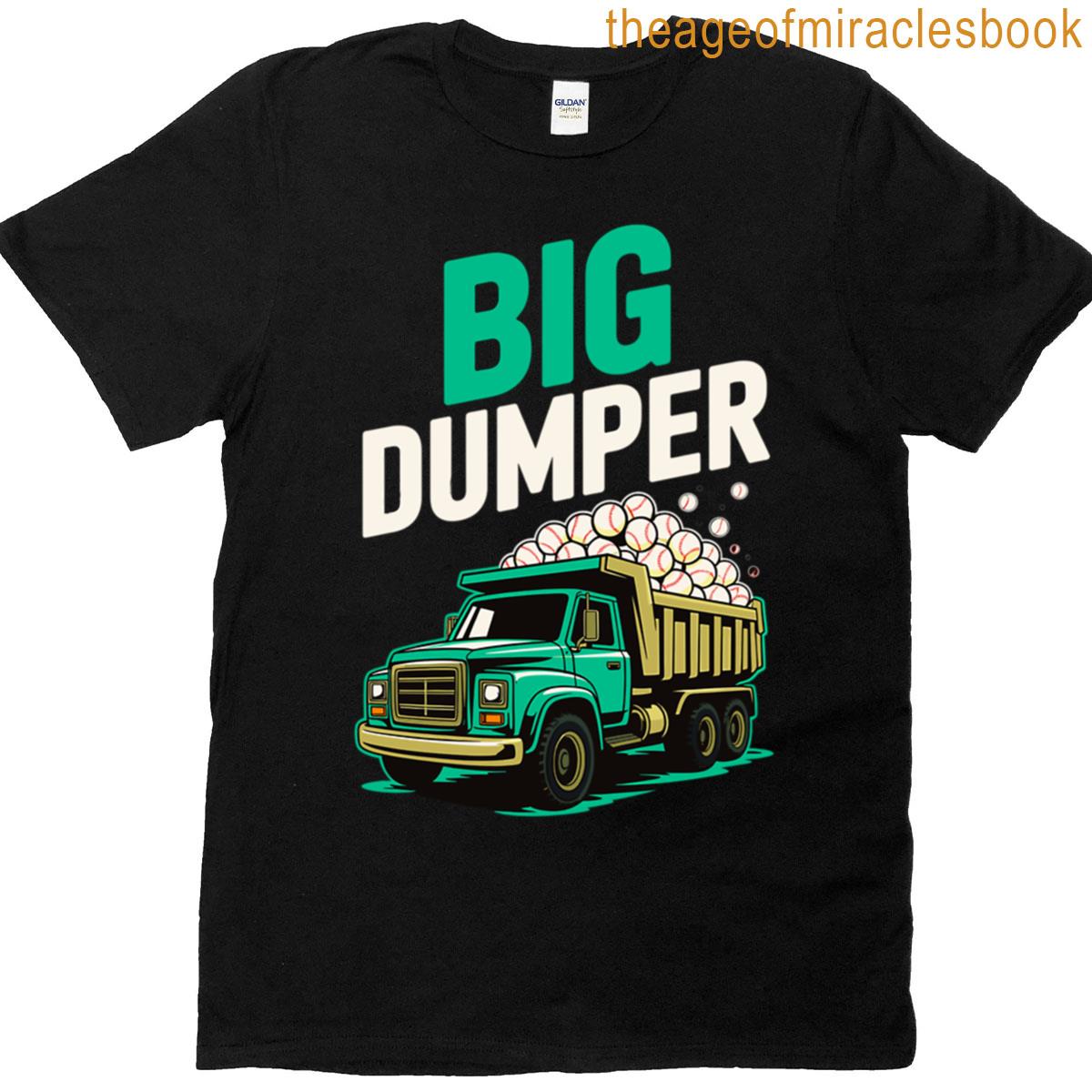 Funny Big Dump Truck Baseball Graphic Oversized T-shirt