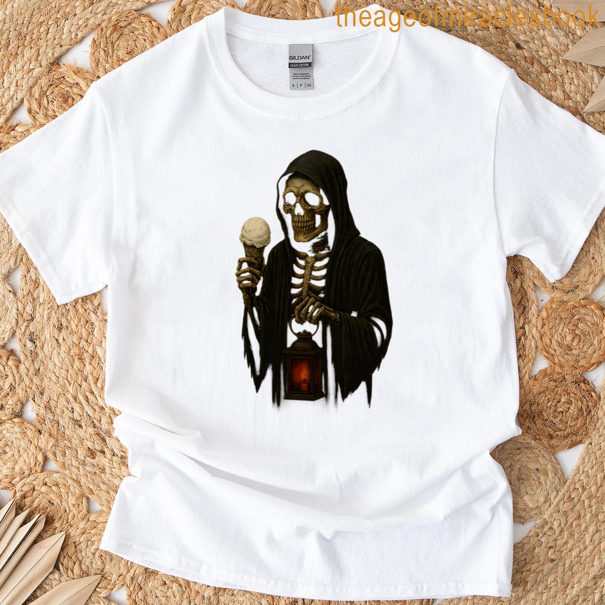 Funny Grim Reaper With Ice Cream T-shirt