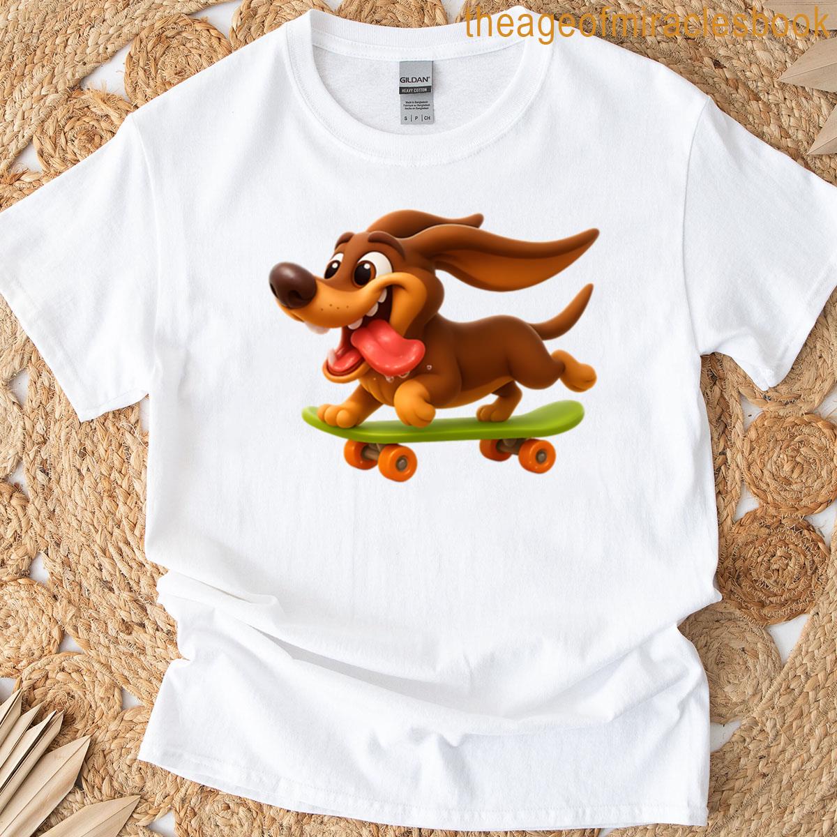 Happy Skater Dog Oversized T-shirt