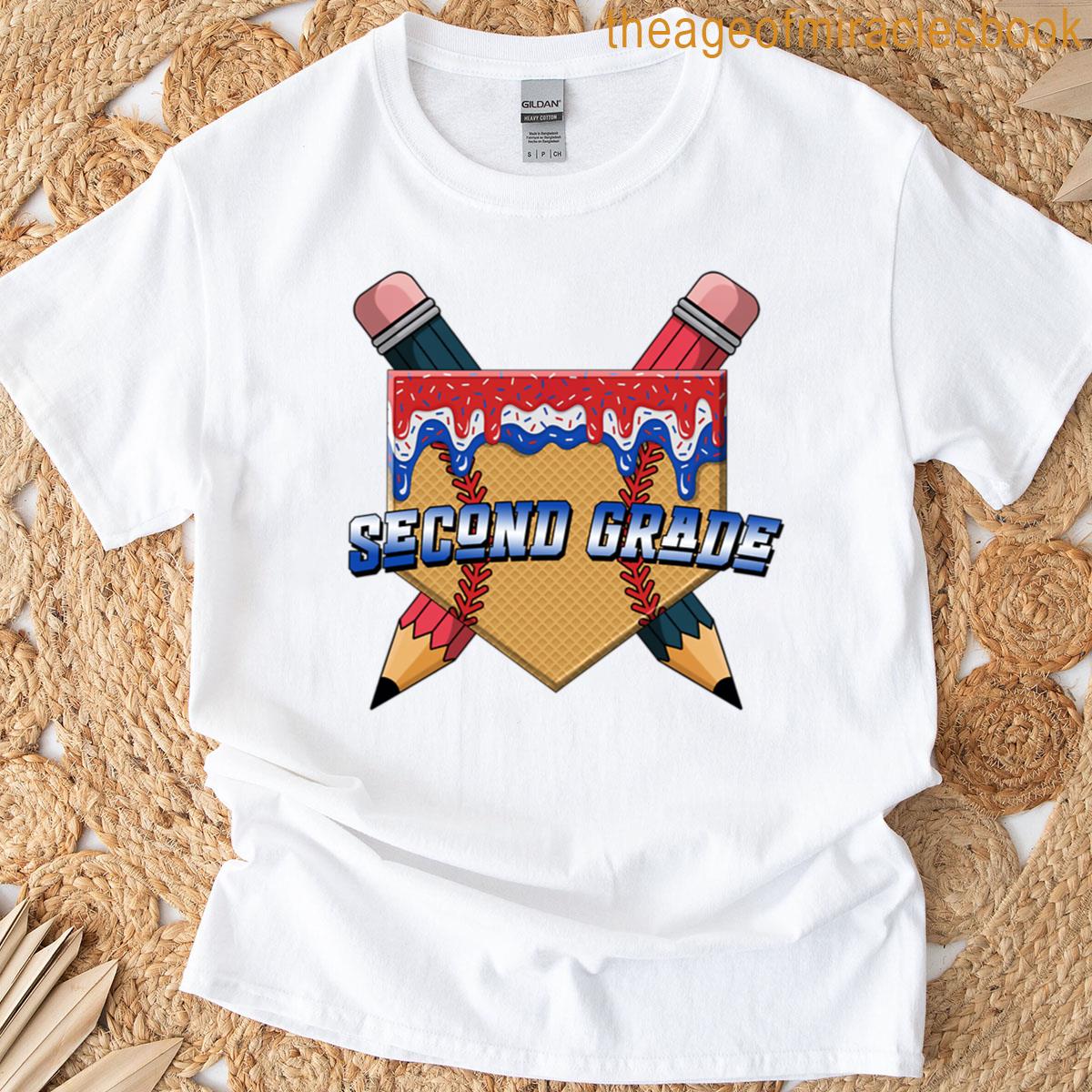 Ice Cream Drip Back To School 2nd Grade Oversized T-shirt