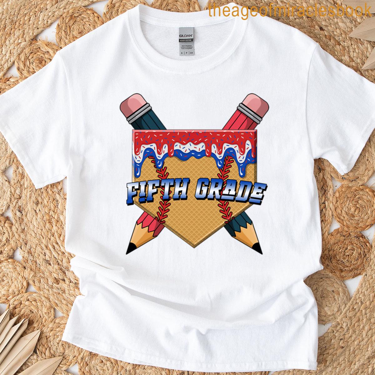 Ice Cream Drip Back To School 5th Grade T-shirt