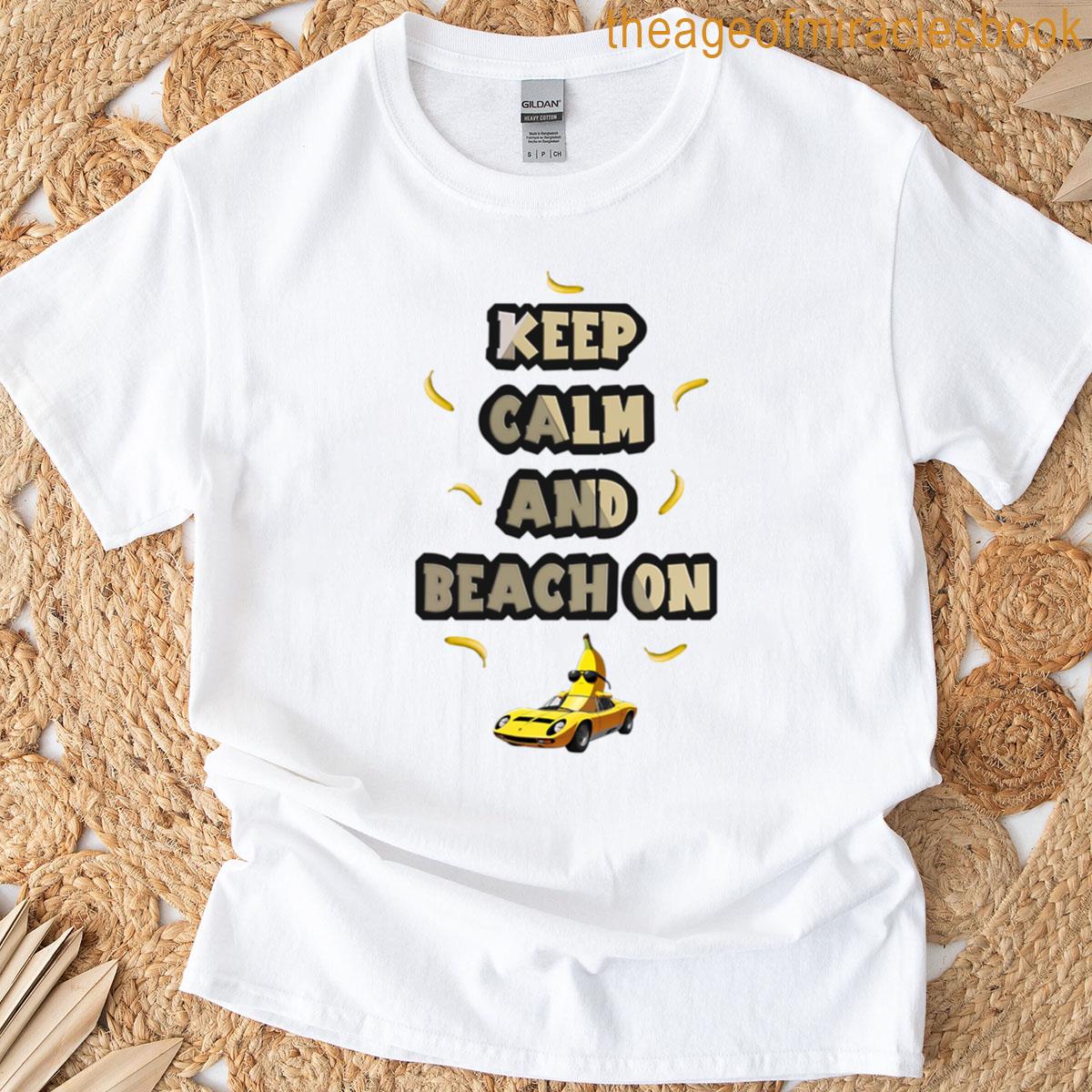 Keep Calm And Beach On – Banana Oversized T-shirt