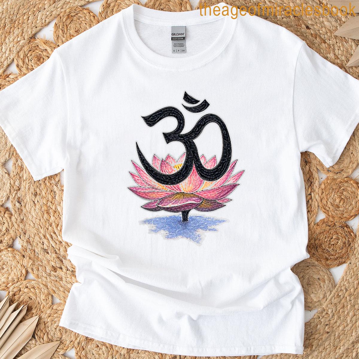 Lotus Flower With Aum Symbol T-shirt