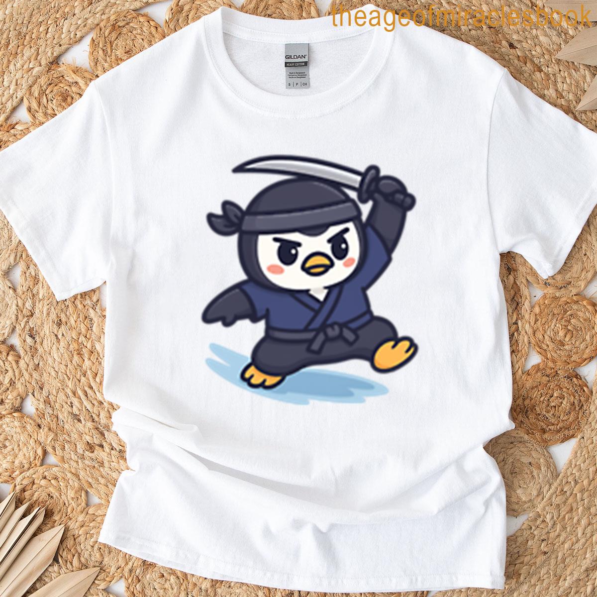 Penguin Slash The Ice Ninja T-shirt