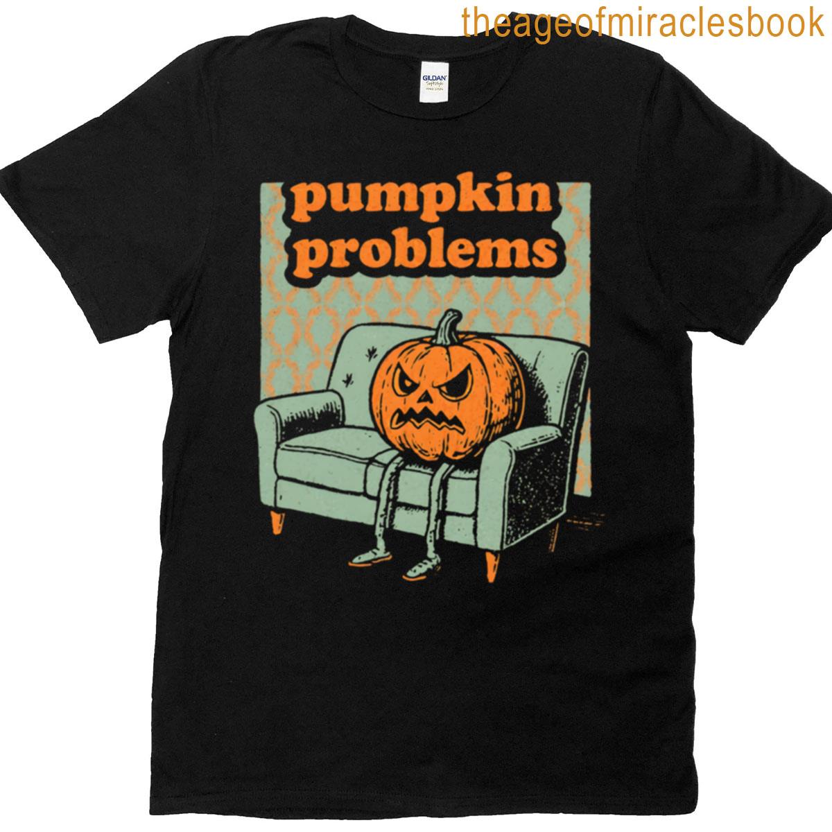 Pumpkin Problems Funny Retro Halloween T-shirt