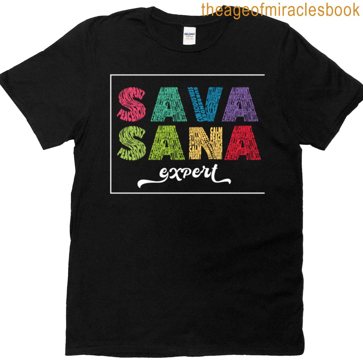 Savasana Expert Word Cloud T-shirt