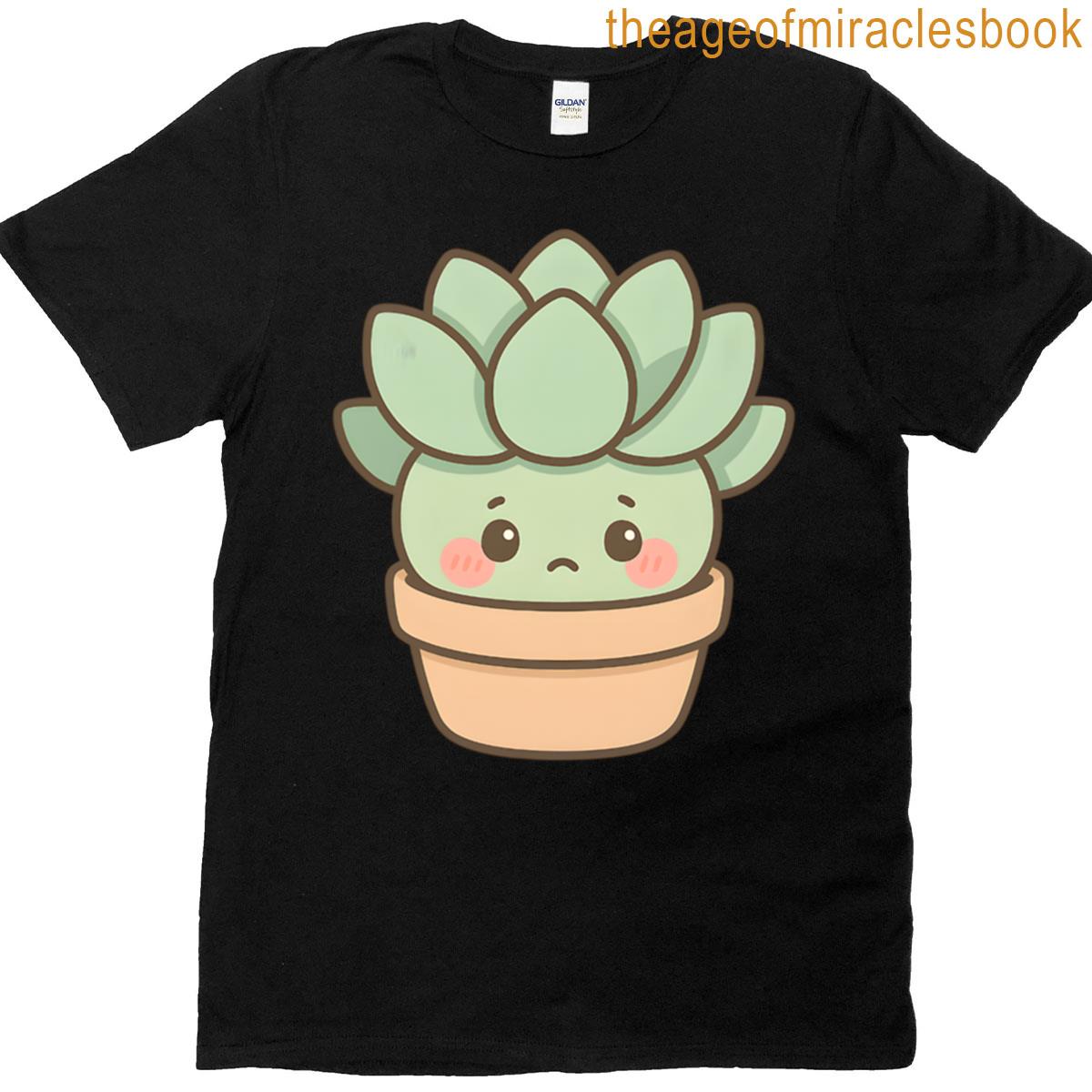 Shy Succulent Blushing In A Flowerpot T-shirt