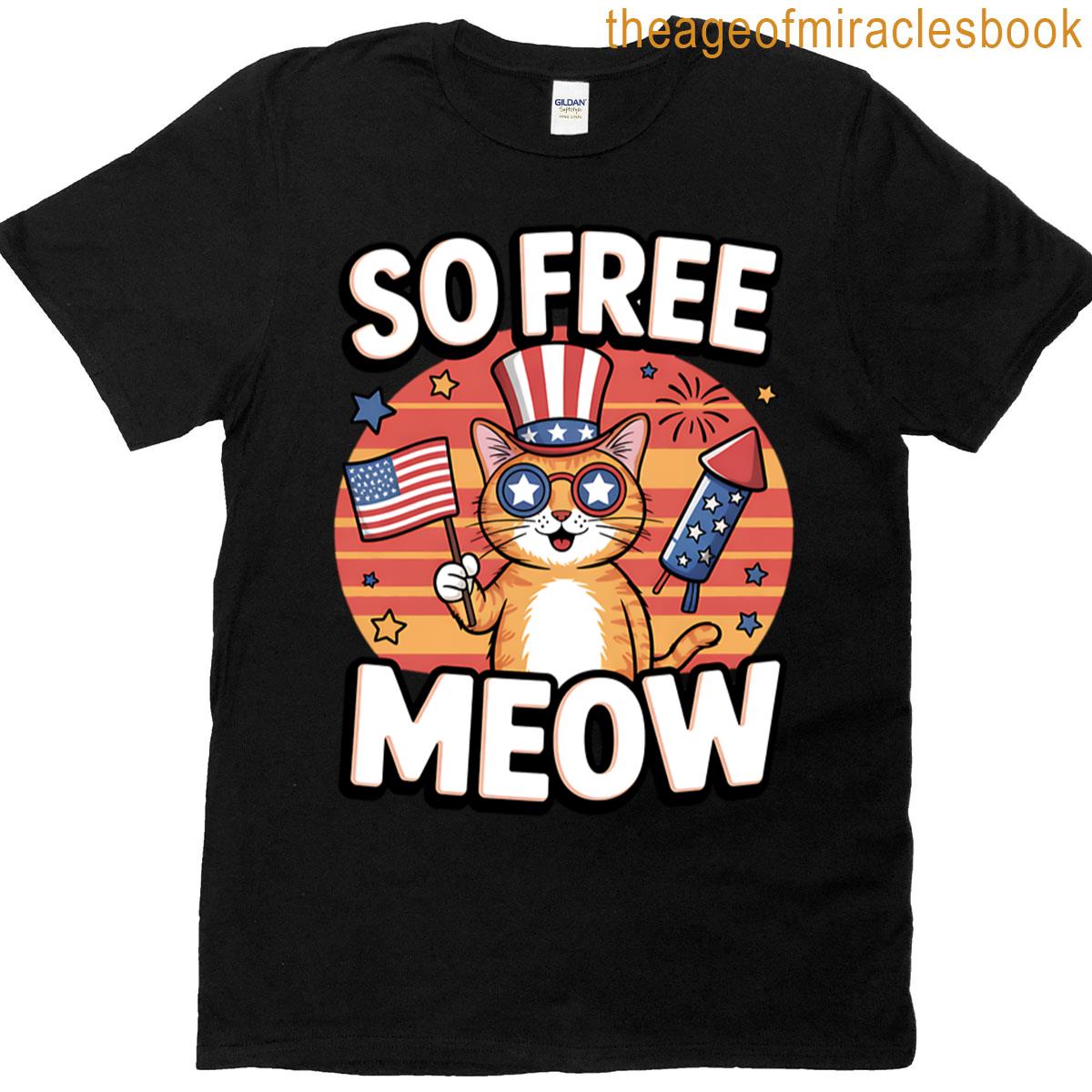 So Free Right Meow Fireworks T-shirt