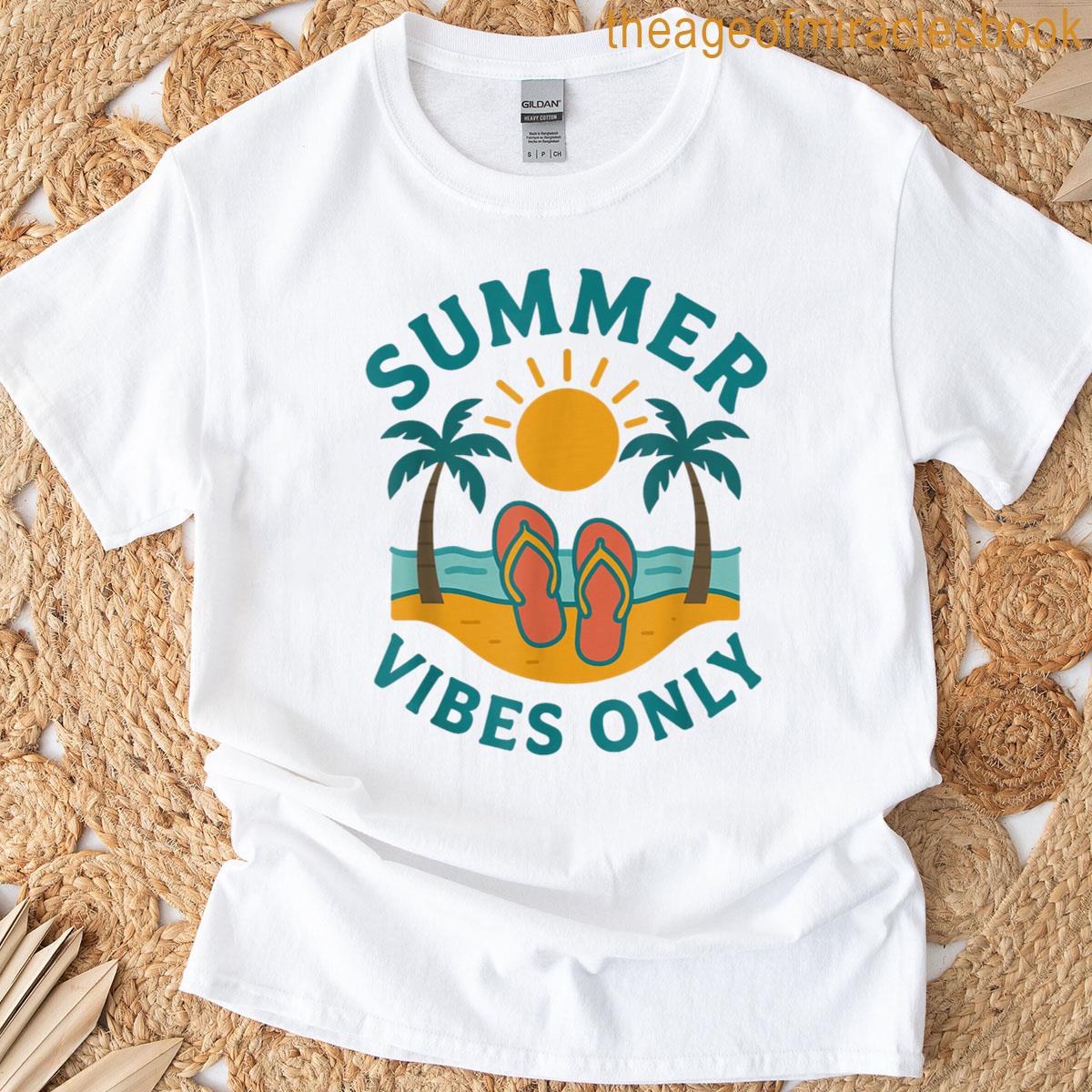 Summer Vibes Only Retro Beach T-shirt