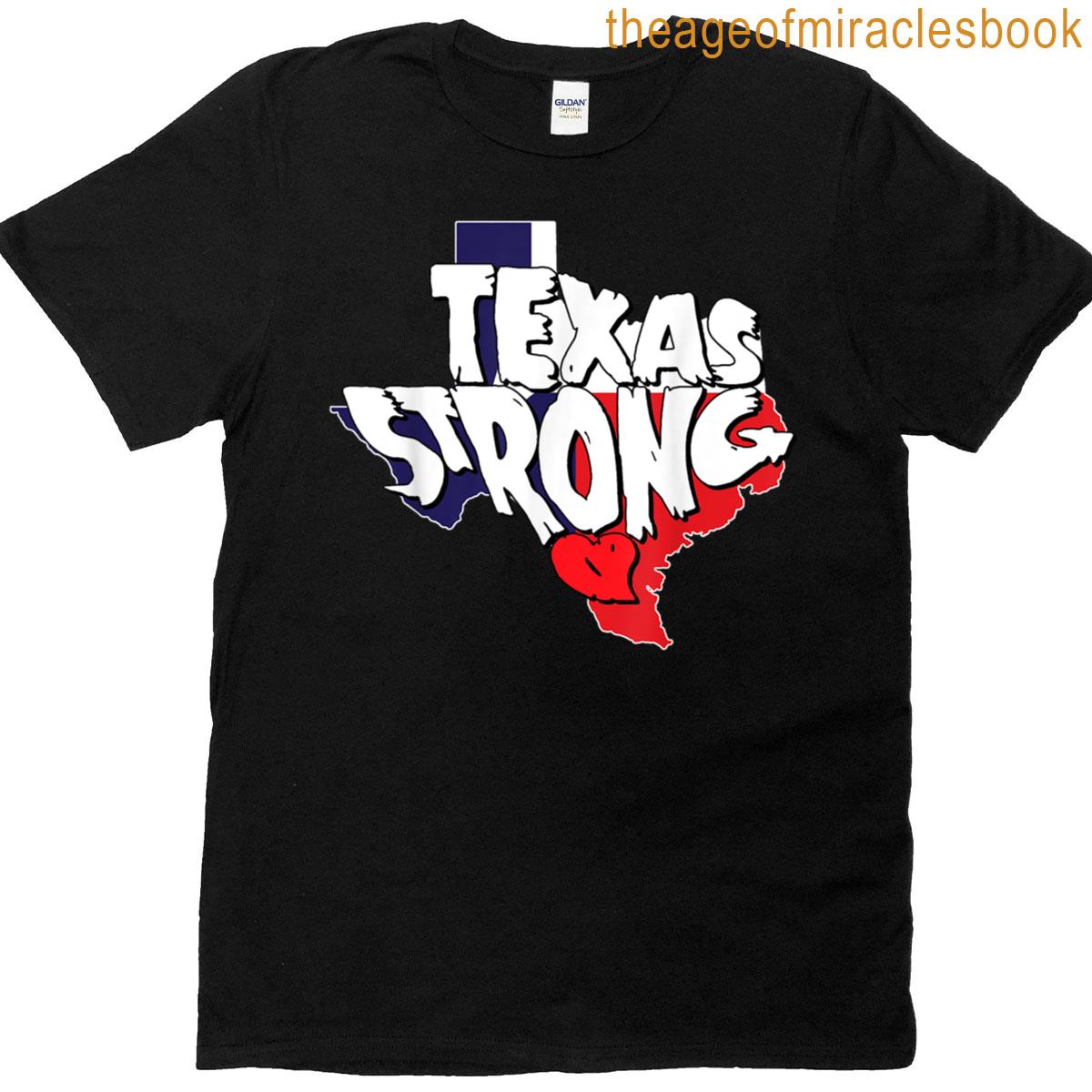 Texas Strong Heart Support Graphic T-shirt