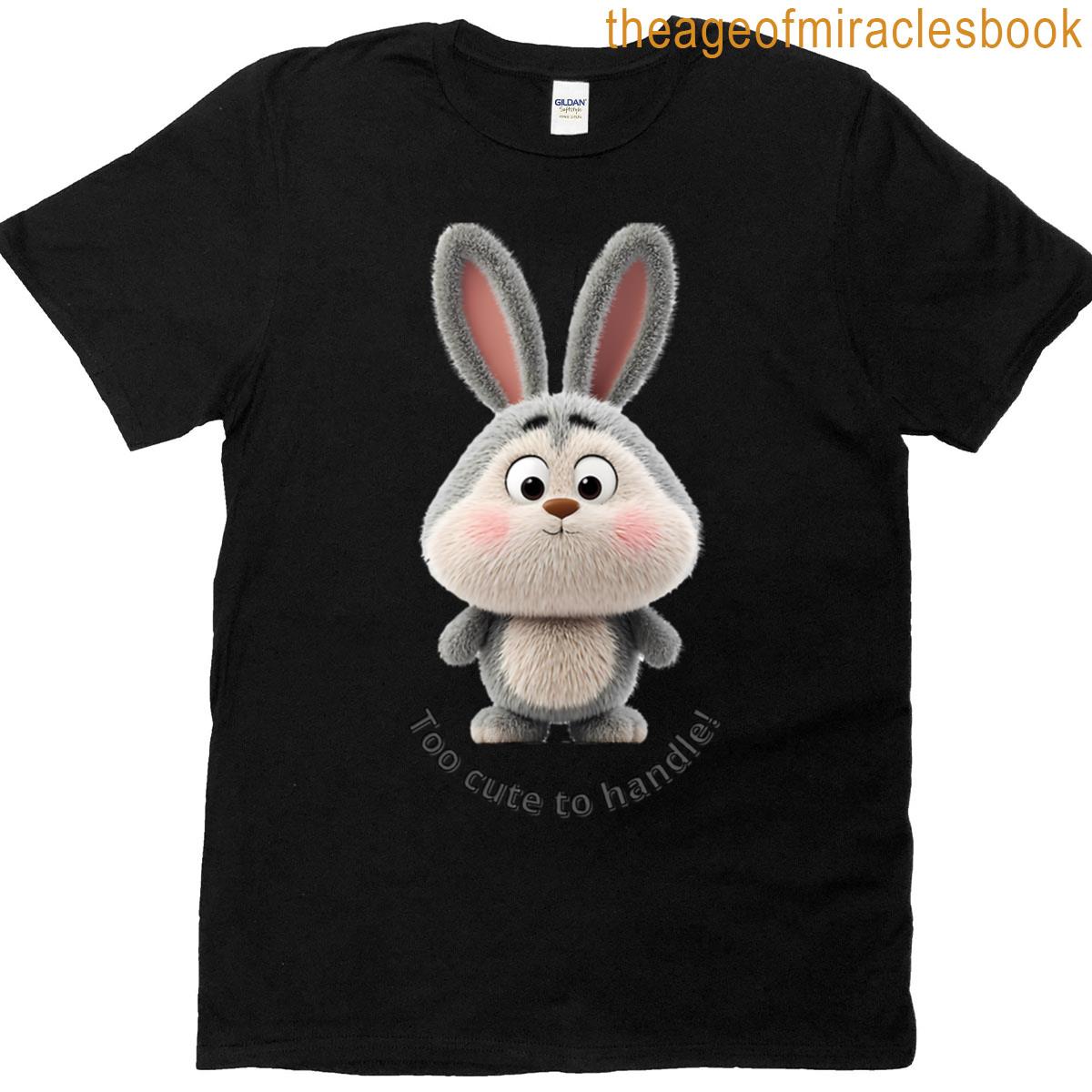 Too Cute To Handle – Fluffy Bunny Design T-shirt