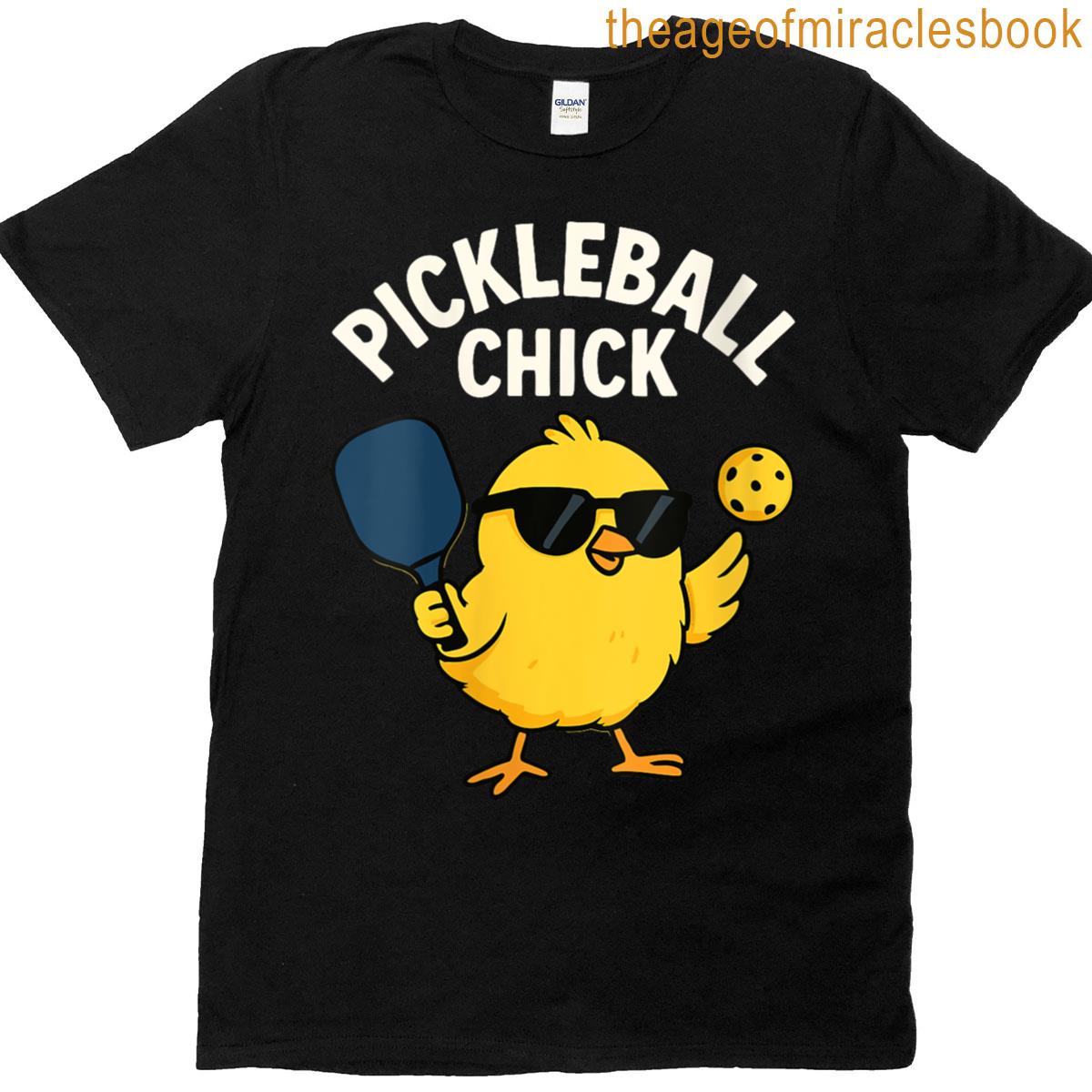 Womens Pickleball Chick Funny Player Design T-shirt