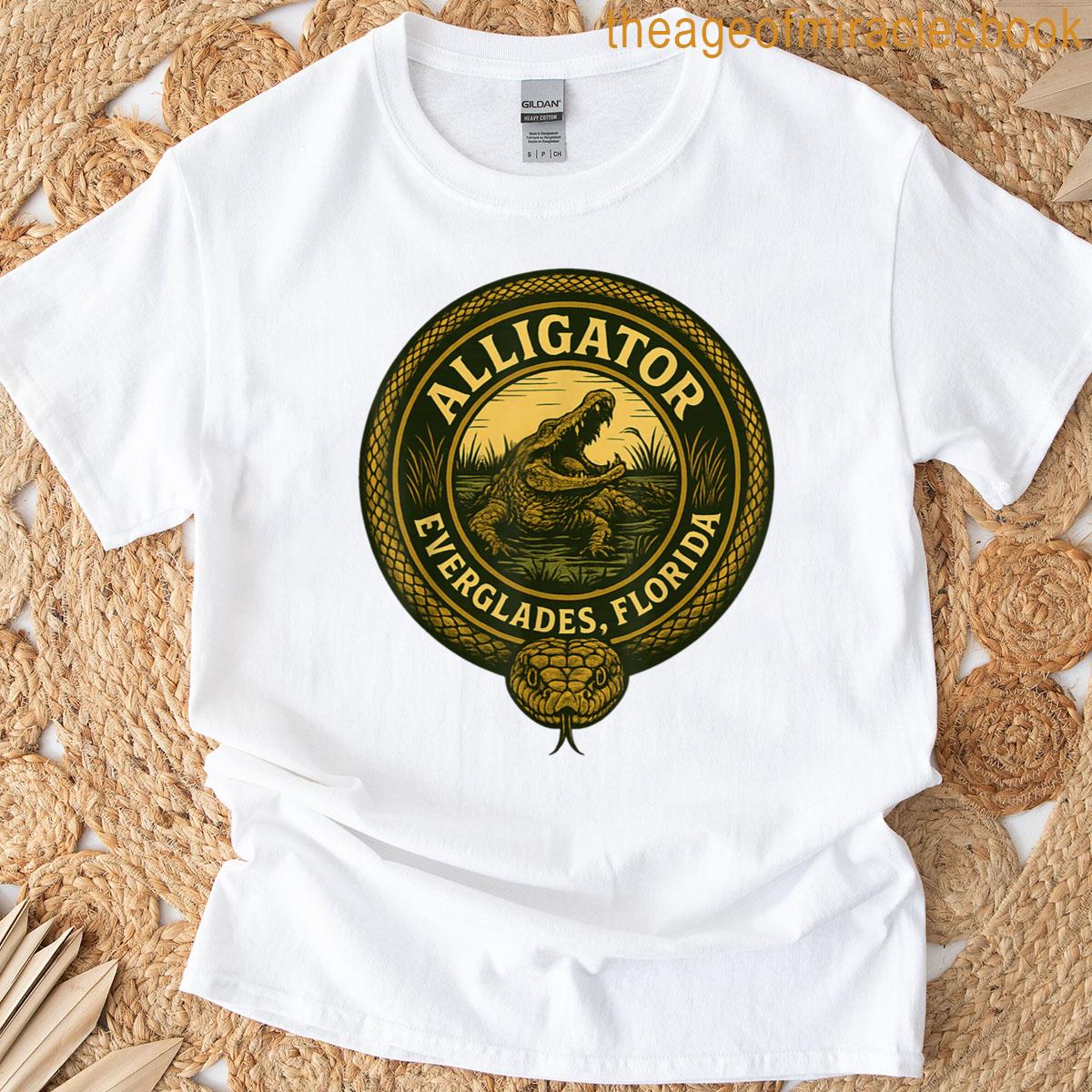 Alligator Florida Everglades Funny Design T-shirt