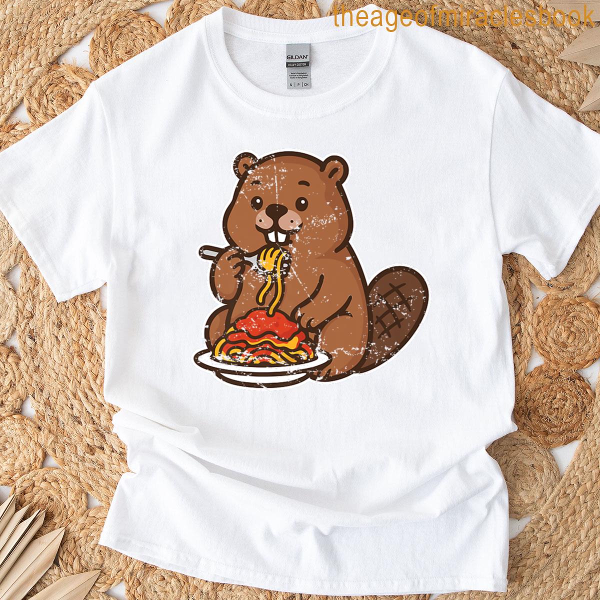 Beaver Pasta Cartoon Premium T-shirt