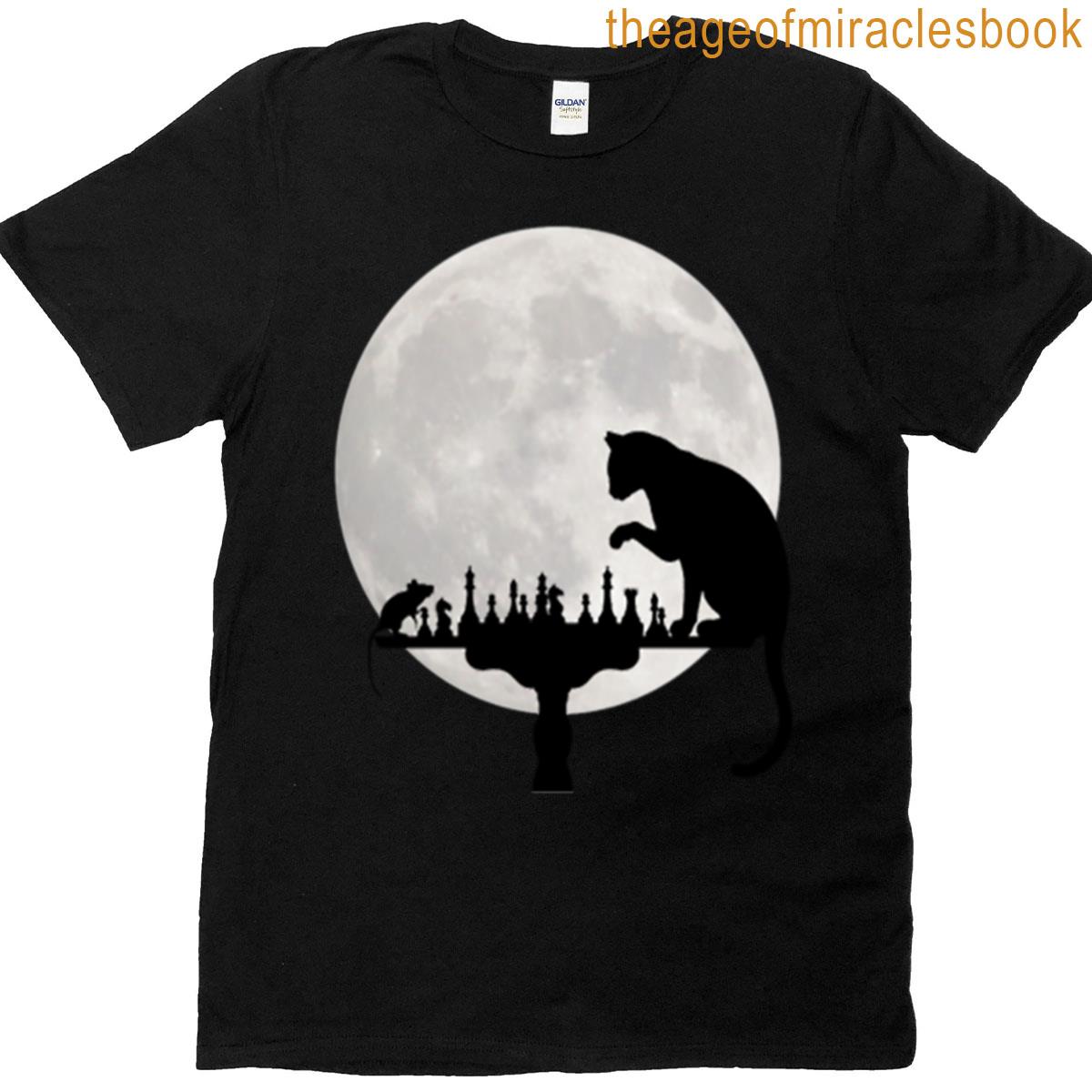 Cat And Rat Playing Chess T-shirt