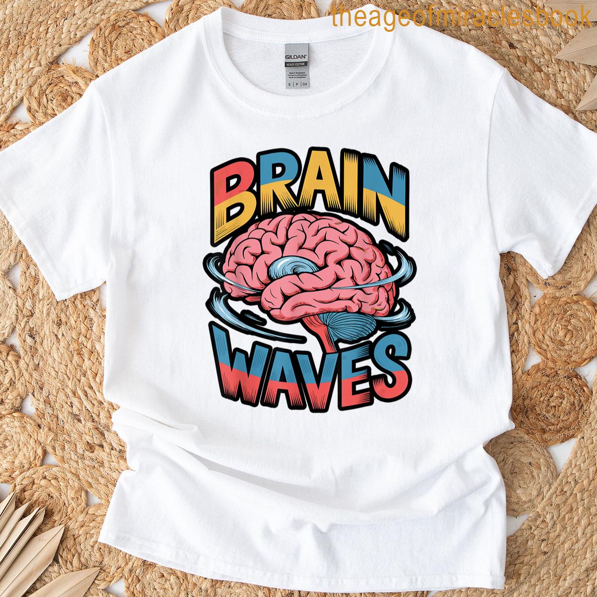 Cute Brain Waves Funny Science Pun Design T-shirt