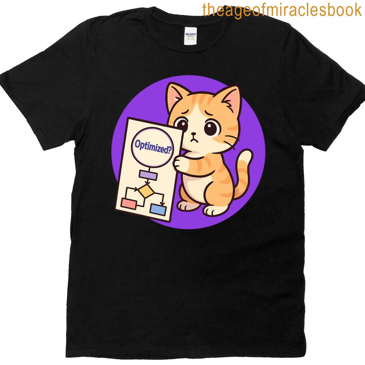 Cute Cat Optimized Flowchart Art T-shirt