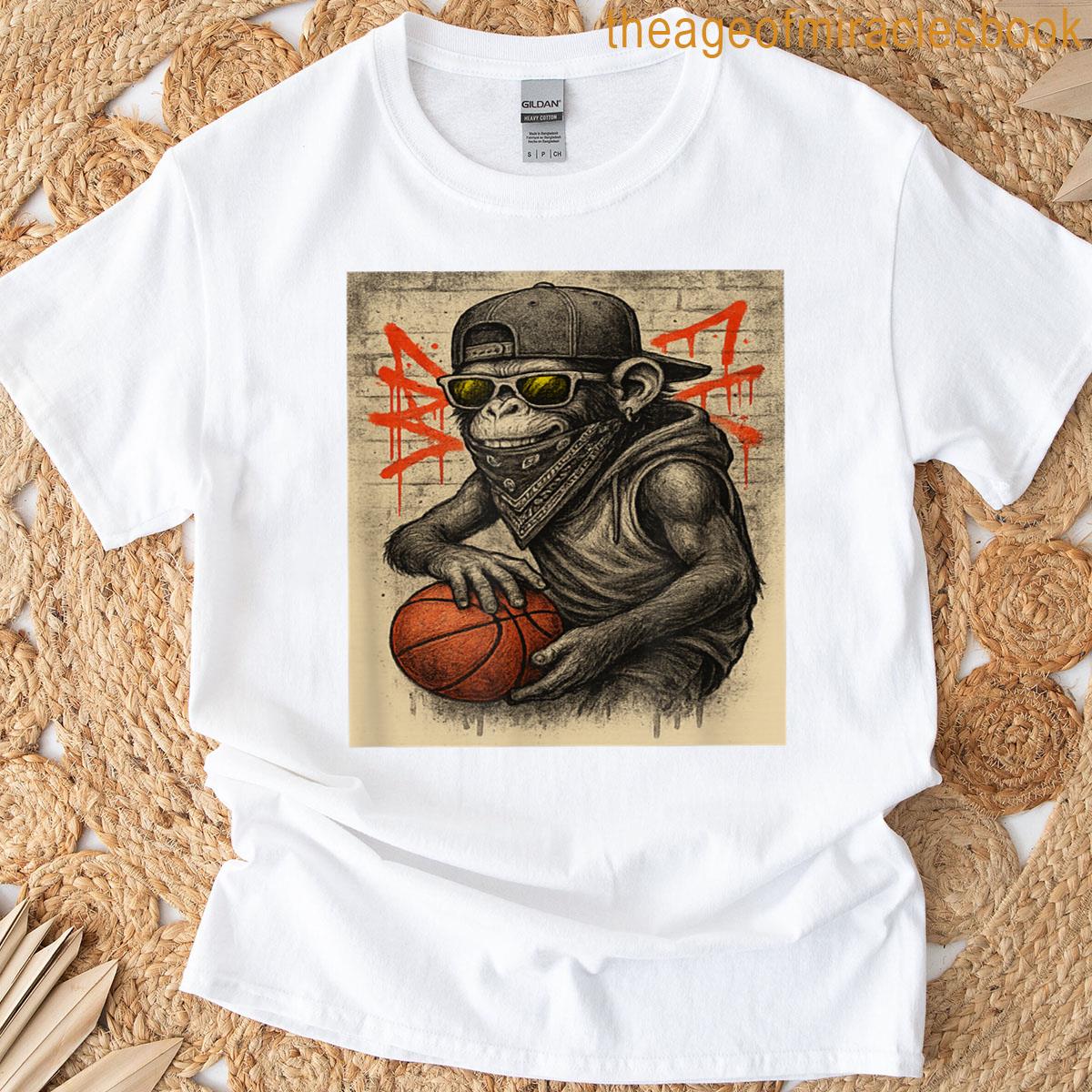 Funny Monkey With Sunglasses Cool Street T-shirt