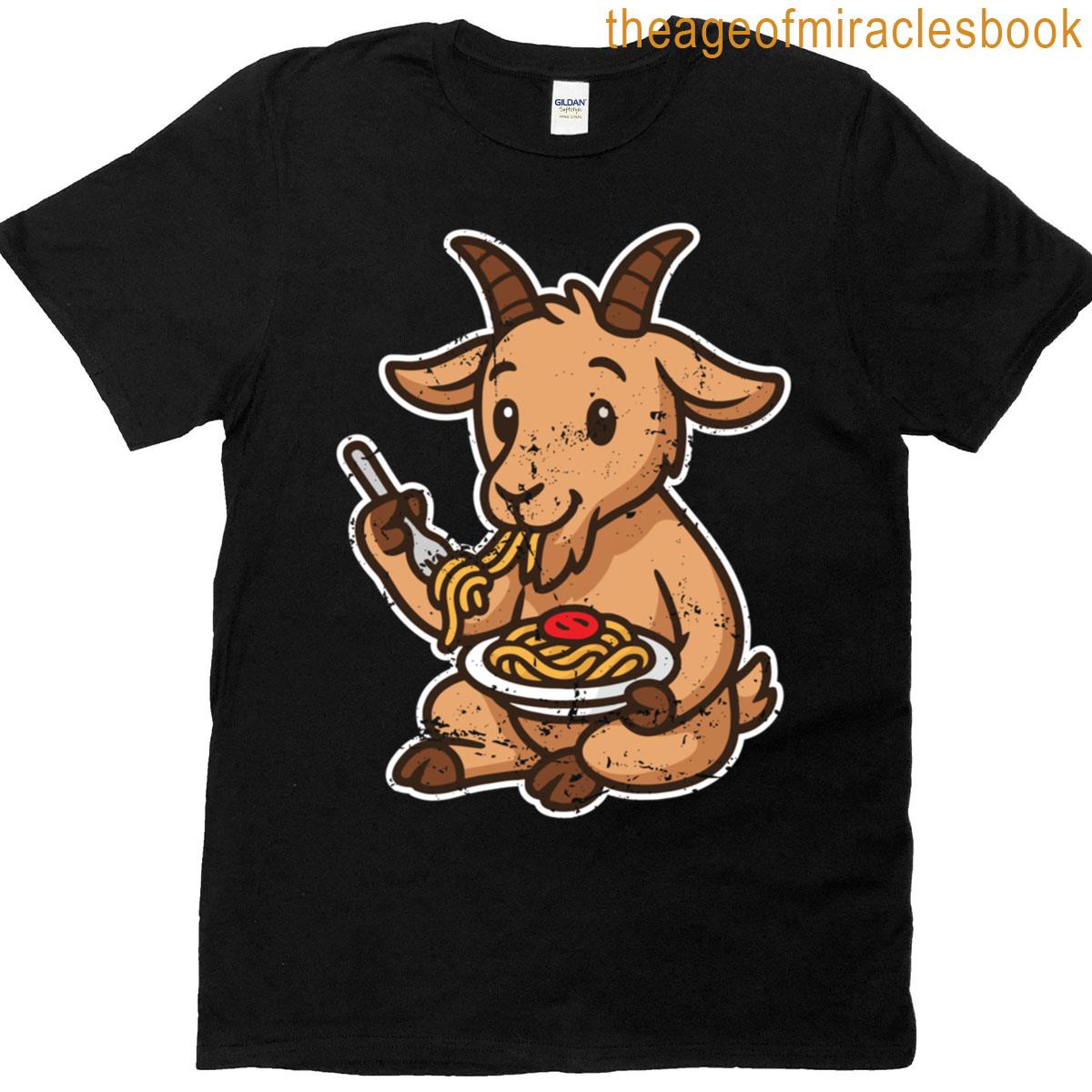 Goat Pasta Cartoon T-shirt