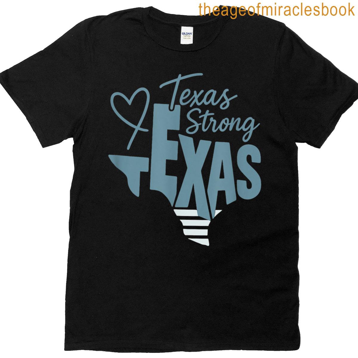 Hill Country Texas Map Text Strong T-shirt
