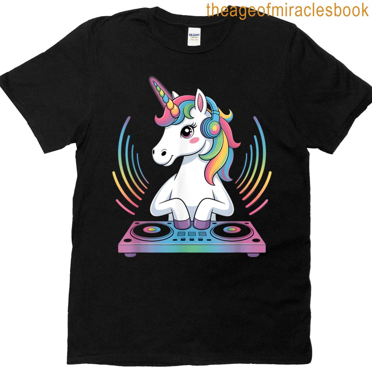 Unicorn Dj Mixing Magic Vibes T-shirt